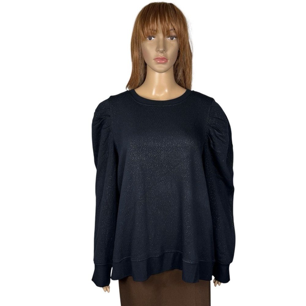 Other NWT New Jane and Delancey Puff Sleeves Black With Sparkles Size XL / US 12-14 / IT 48-50 - 2 Thumbnail