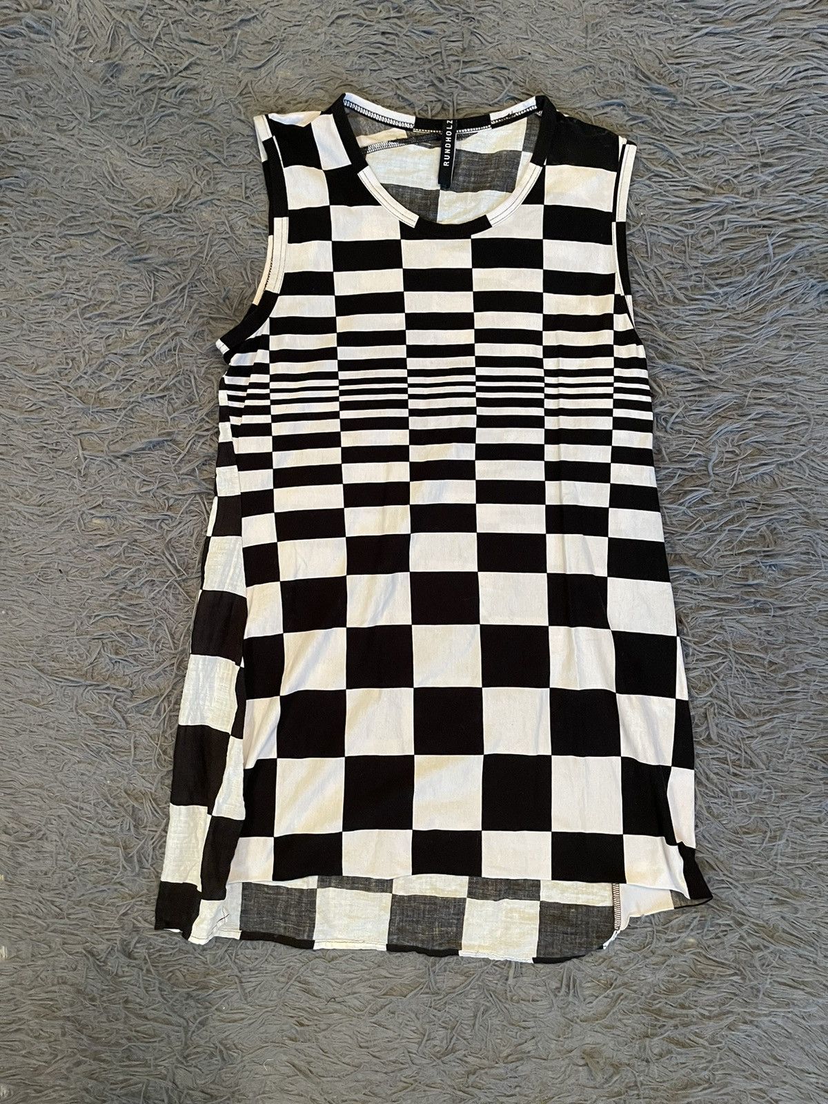 Rundholz avant garde checkered tank top