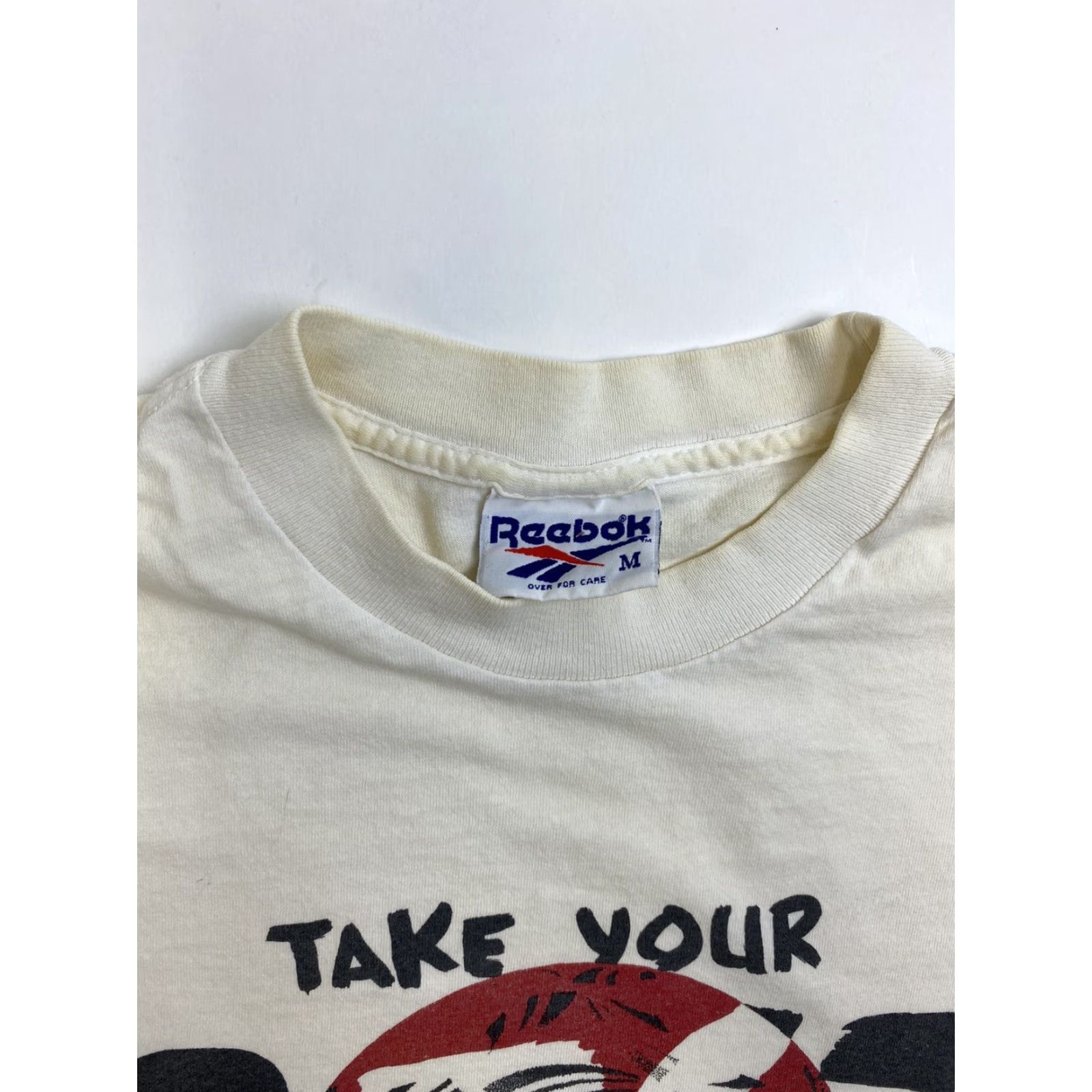 Reebok VINTAGE Reebok Soccer T Shirt Mens Medium White Take Your Best Shot Size US M / EU 48-50 / 2 - 3 Thumbnail