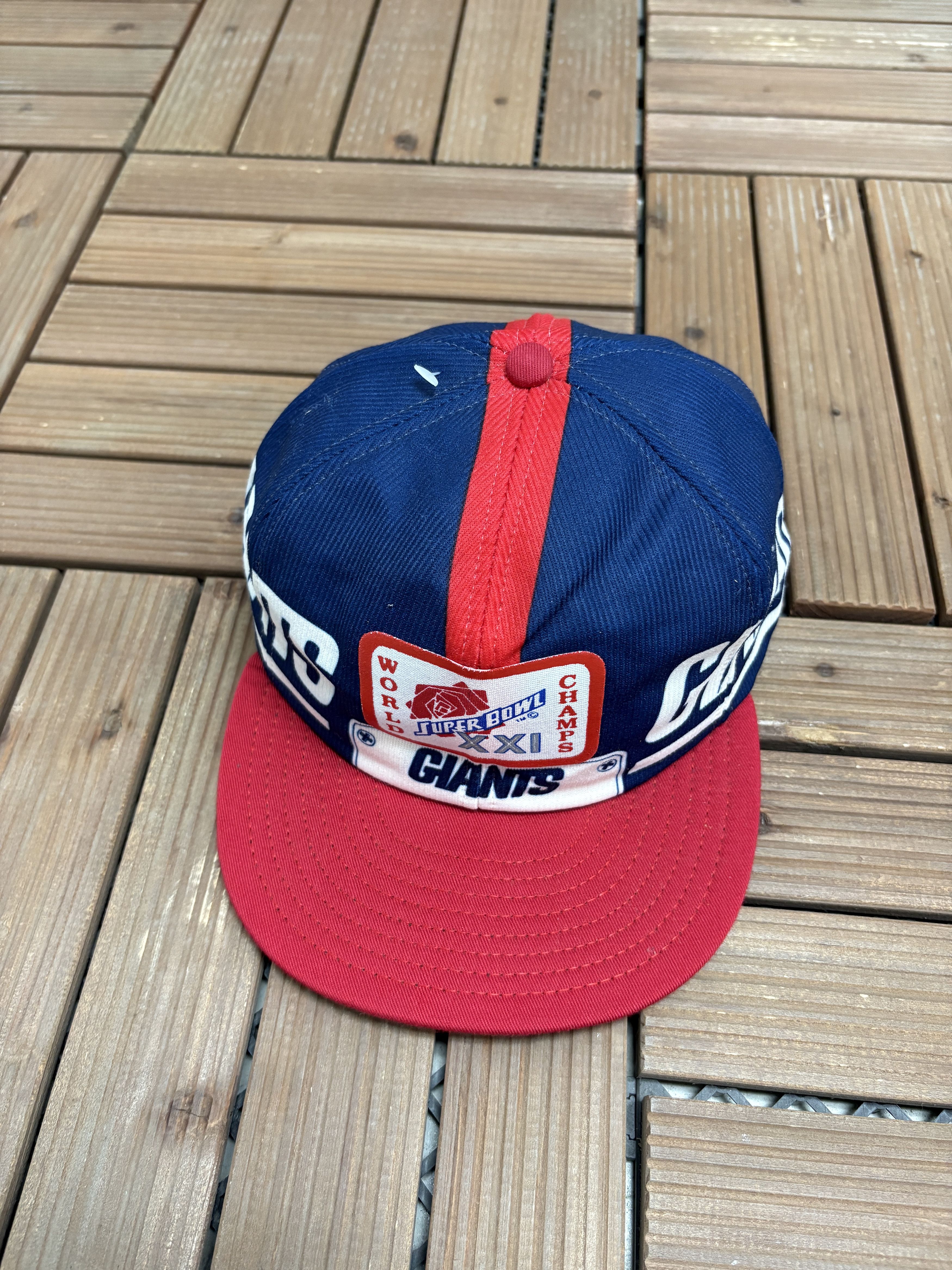 Vintage New York Giants Super Bowl XXI World Champs Vintage Hat Size ONE SIZE - 1 Thumbnail