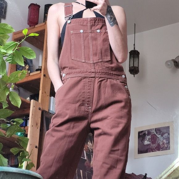 Aritzia Aritzia Sun-deh Brown Dungarees Overalls - Size S Size 28" / US 6 / IT 42 - 2 Thumbnail