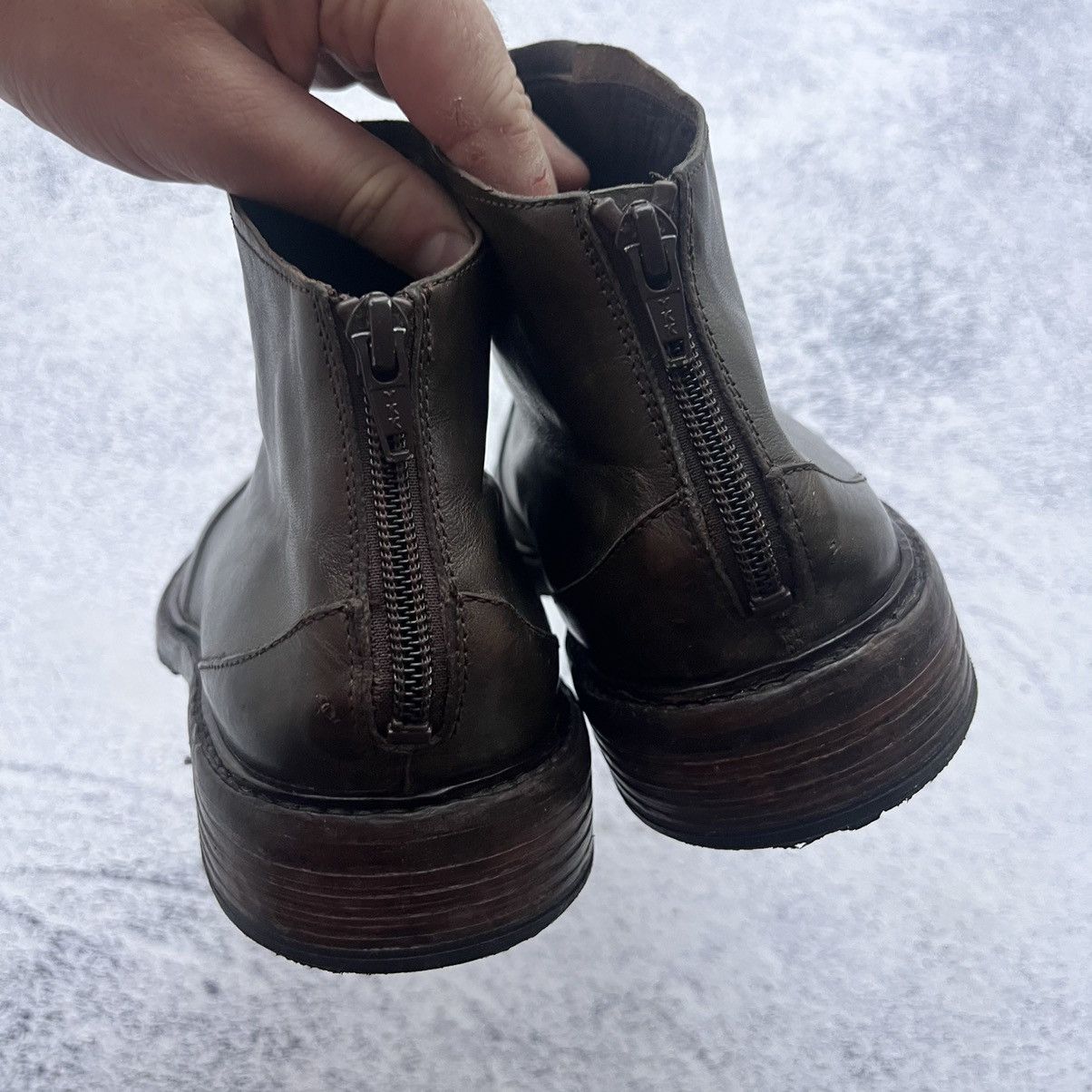 Designer × MoMA Moma design leather zip ankle mens boots Size US 8 / EU 41 - 5 Thumbnail
