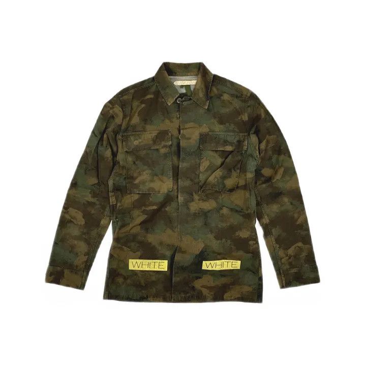 Off-White OFF-WHITE Camouflage Print Button-Up Long Sleeve Shirt 0079 Size US XS / EU 42 / 0 - 1 Thumbnail