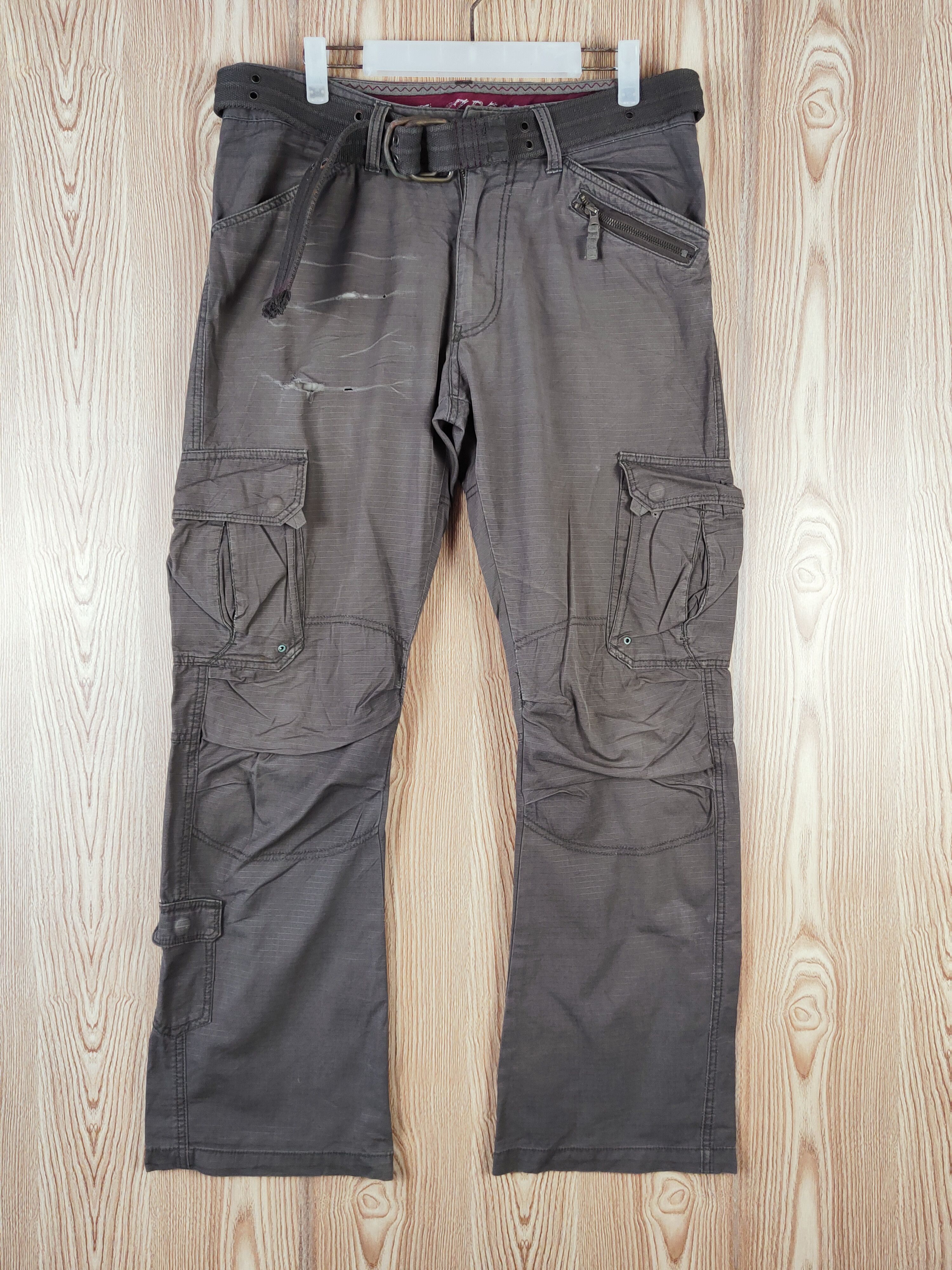 Japanese Brand Z-07B52X Dark Brown Multipocket Tactical Cargo Pants #W198 Size US 34 / EU 50 - 1 Thumbnail