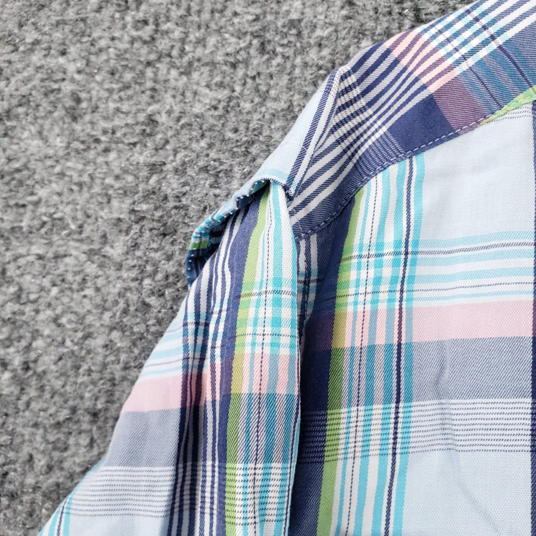 Peter Millar Peter Millar Shirt Mens M Medium Blue Plaid Button Up Long Sleeve Work Dress Size 40R - 5 Thumbnail