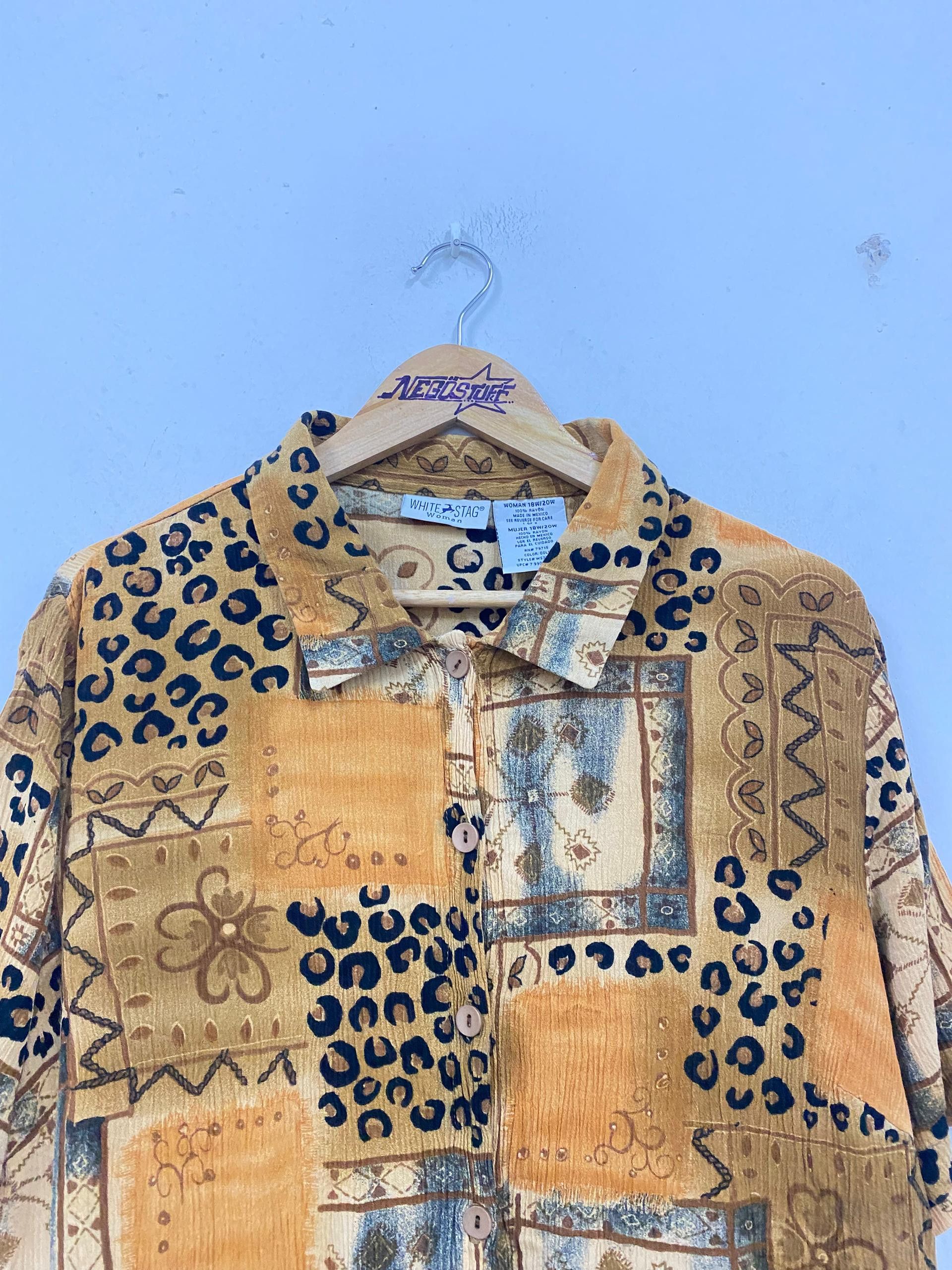 Sun Surf vtg 80s 100% Rayon Hawaiian Shirt leopard designRARE Size XL / US 12-14 / IT 48-50 - 5 Thumbnail