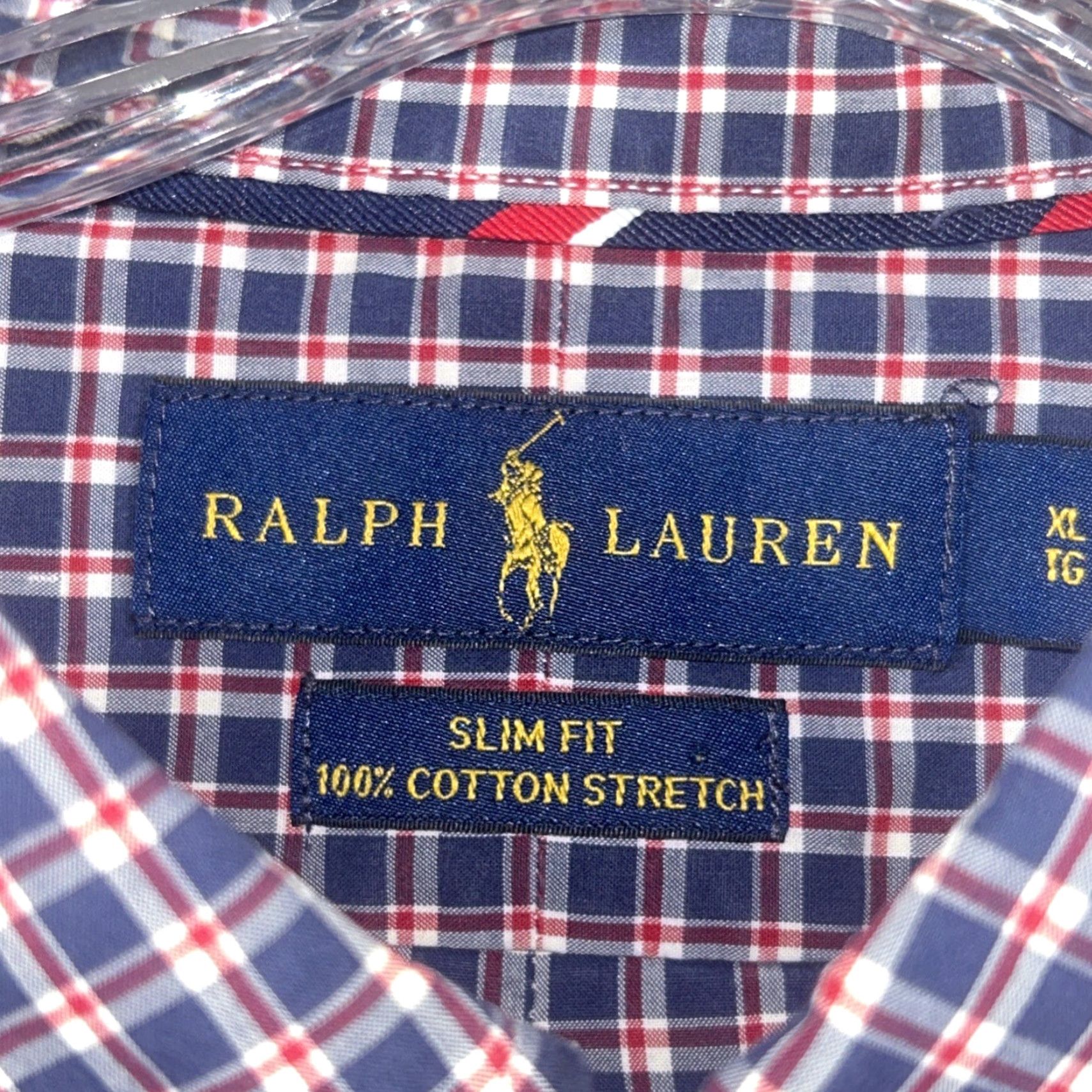 Polo Ralph Lauren Polo Ralph Lauren Button-Down Shirt Slim Fit Cotton Stretch Plaid Red Mens XL Size US XL / EU 56 / 4 - 5 Thumbnail