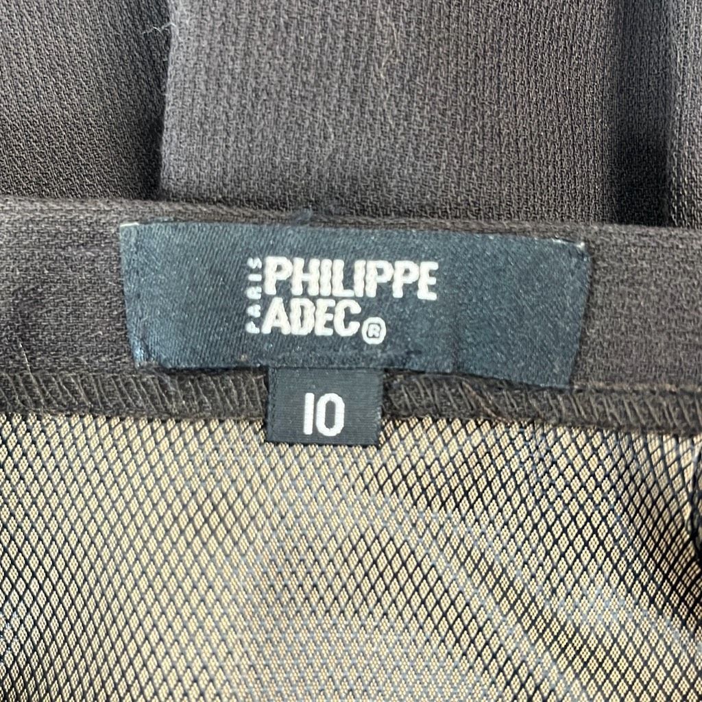 Other Philippe Adec Paris Womens 10 Brown Vintage Wool Blend Penci Size 32" / US 10 / IT 46 - 6 Thumbnail