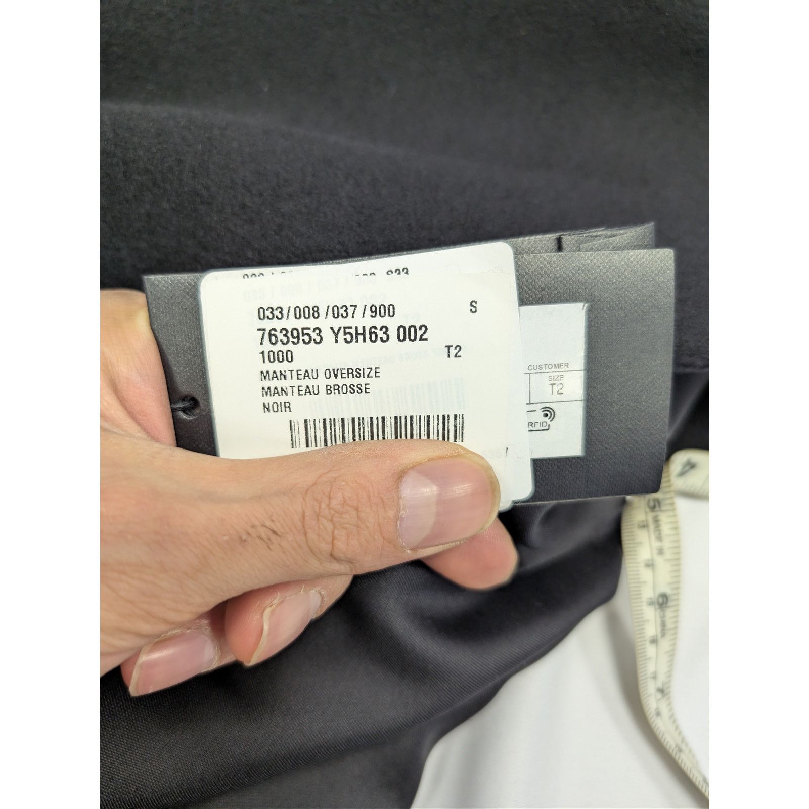 Saint Laurent Paris o1rshd1 Manteau Oversize Brosse oversized brush coat Black Size US M / EU 48-50 / 2 - 23 Thumbnail