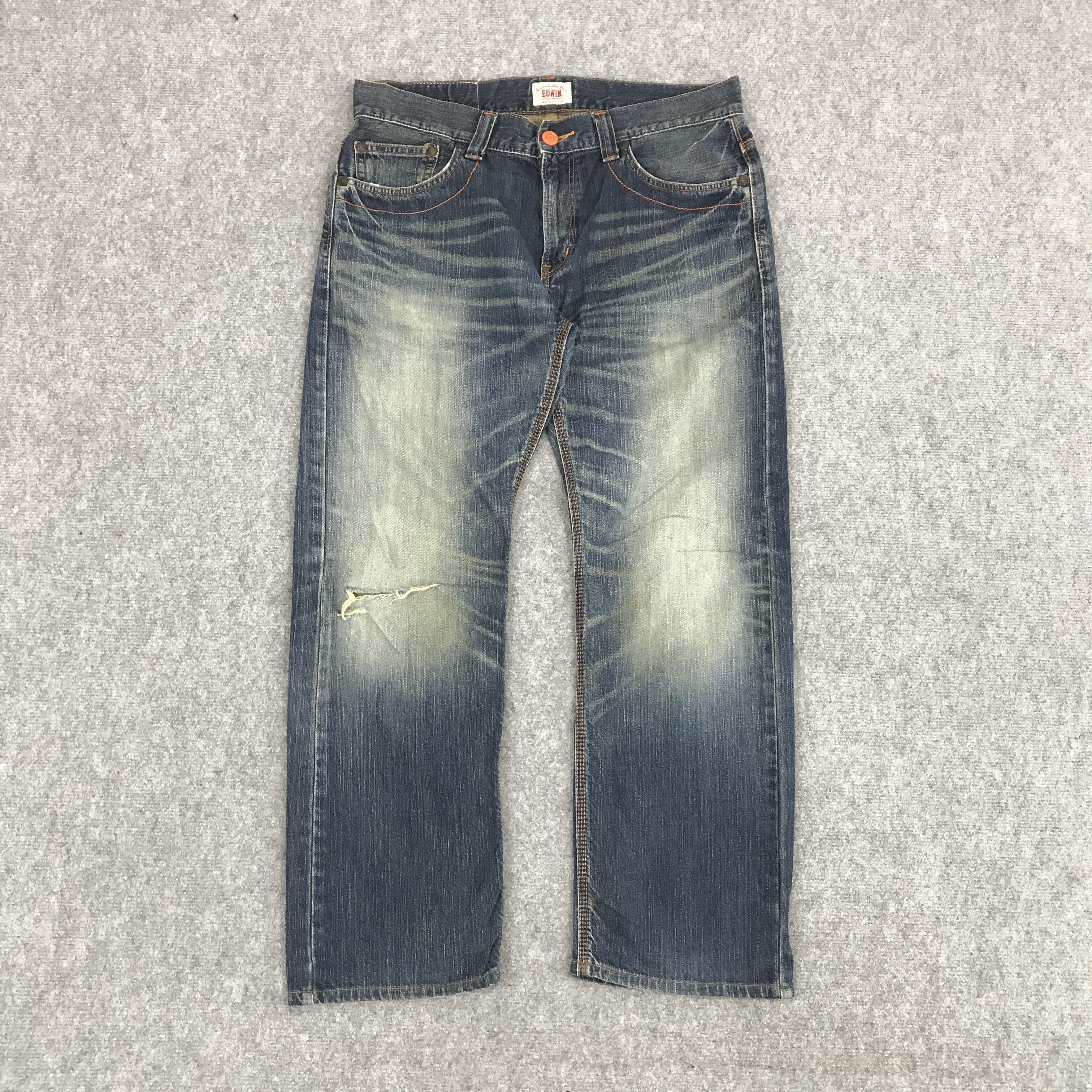 Edwin JAPAN EDWIN DISTRESSED JEAN PANTS Size US 34 / EU 50 - 1 Thumbnail
