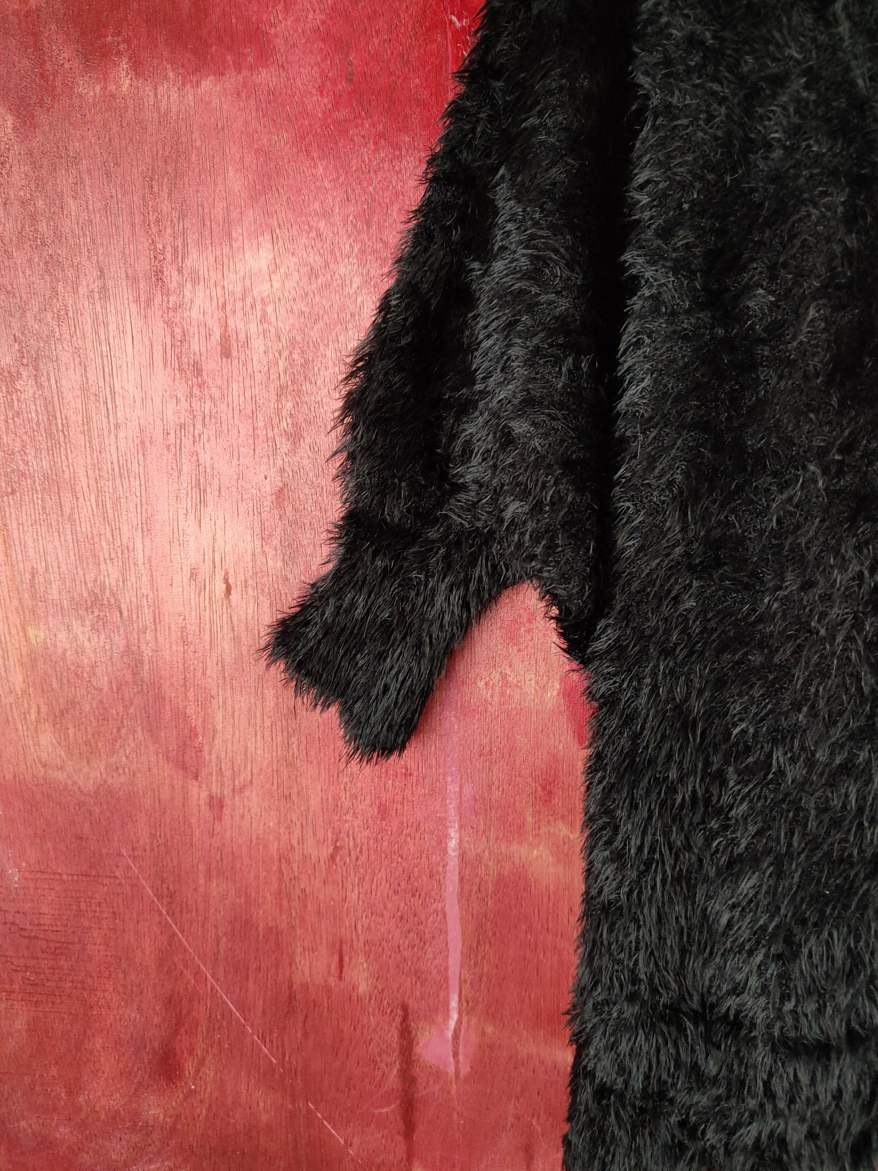 Aran Isles Knitwear × Designer × Japanese Brand Cecil McBee Black Shag Shaggy Fur Mohair Knitwear #S2036 Size L / US 10 / IT 46 - 4 Thumbnail