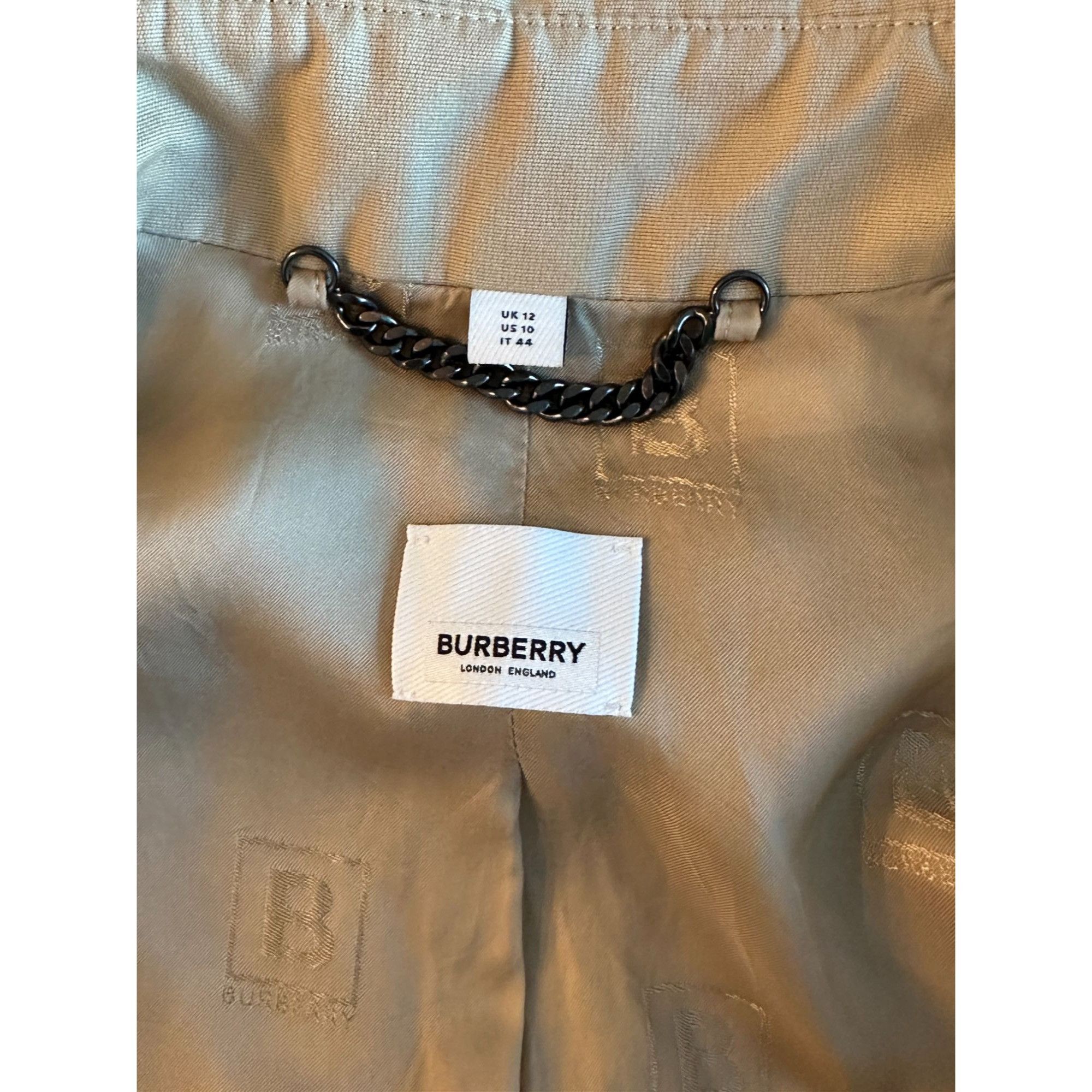 Burberry Burberry Womens Double-Breasted Trench Coat Cotton & Polyest Size L / US 10 / IT 46 - 4 Thumbnail