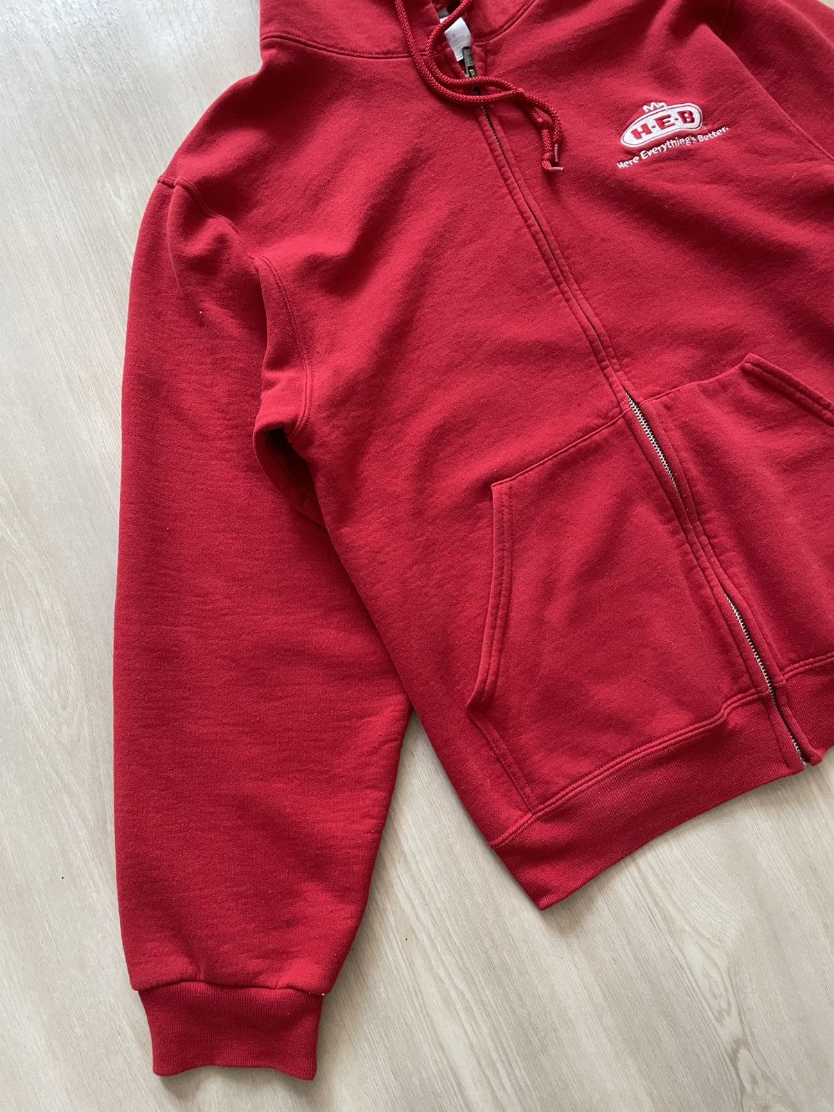 Jerzees VTG Y2K HEB Here Everythings Better Full Zip Up Hoodie Sz SM Size US S / EU 44-46 / 1 - 4 Thumbnail