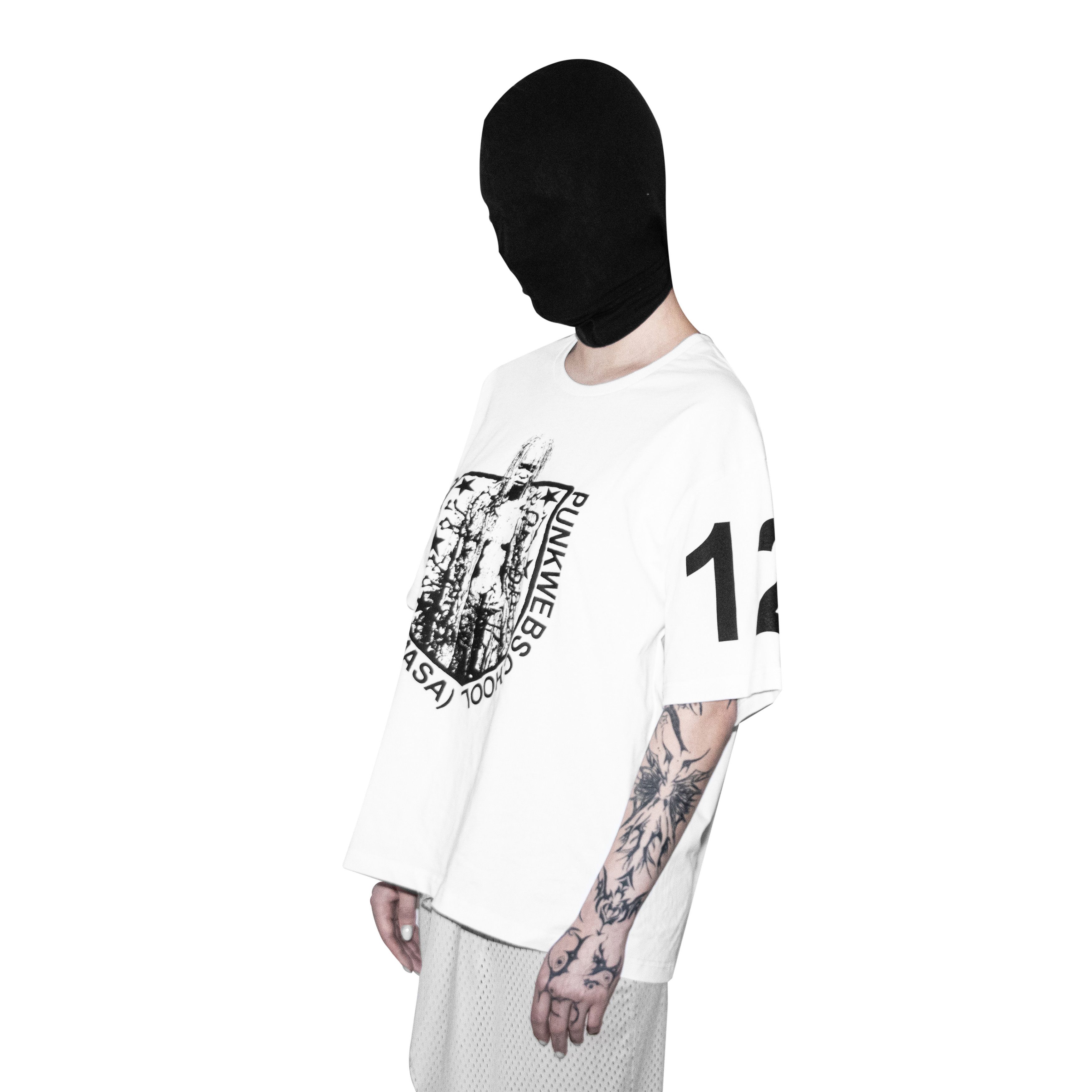 Japanese Brand oedema "PunkWebSchool" white t-shirt Size US XL / EU 56 / 4 - 1 Thumbnail