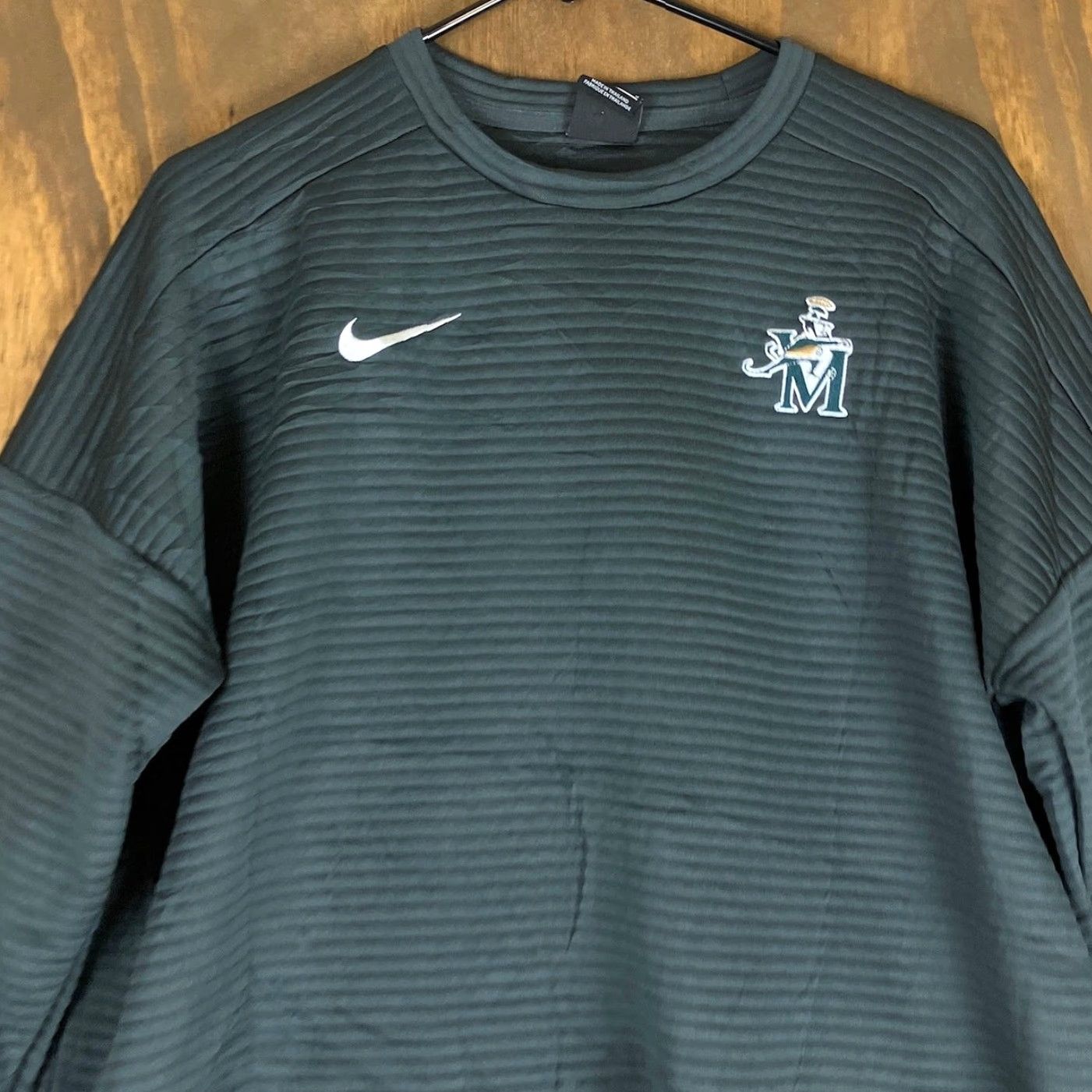 Nike Nike Women's Sweatshirt Dark Gray Long Sleeve Dri Fit Ribbed Stretch Large Size L / US 10 / IT 46 - 2 Thumbnail