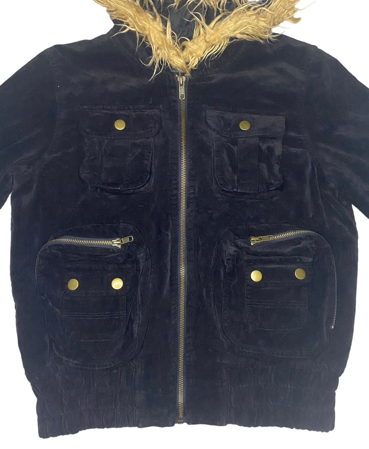 If Six Was Nine Japanese Brand Estacot Velvet Fur Hooded Jacket Size US S / EU 44-46 / 1 - 2 Thumbnail