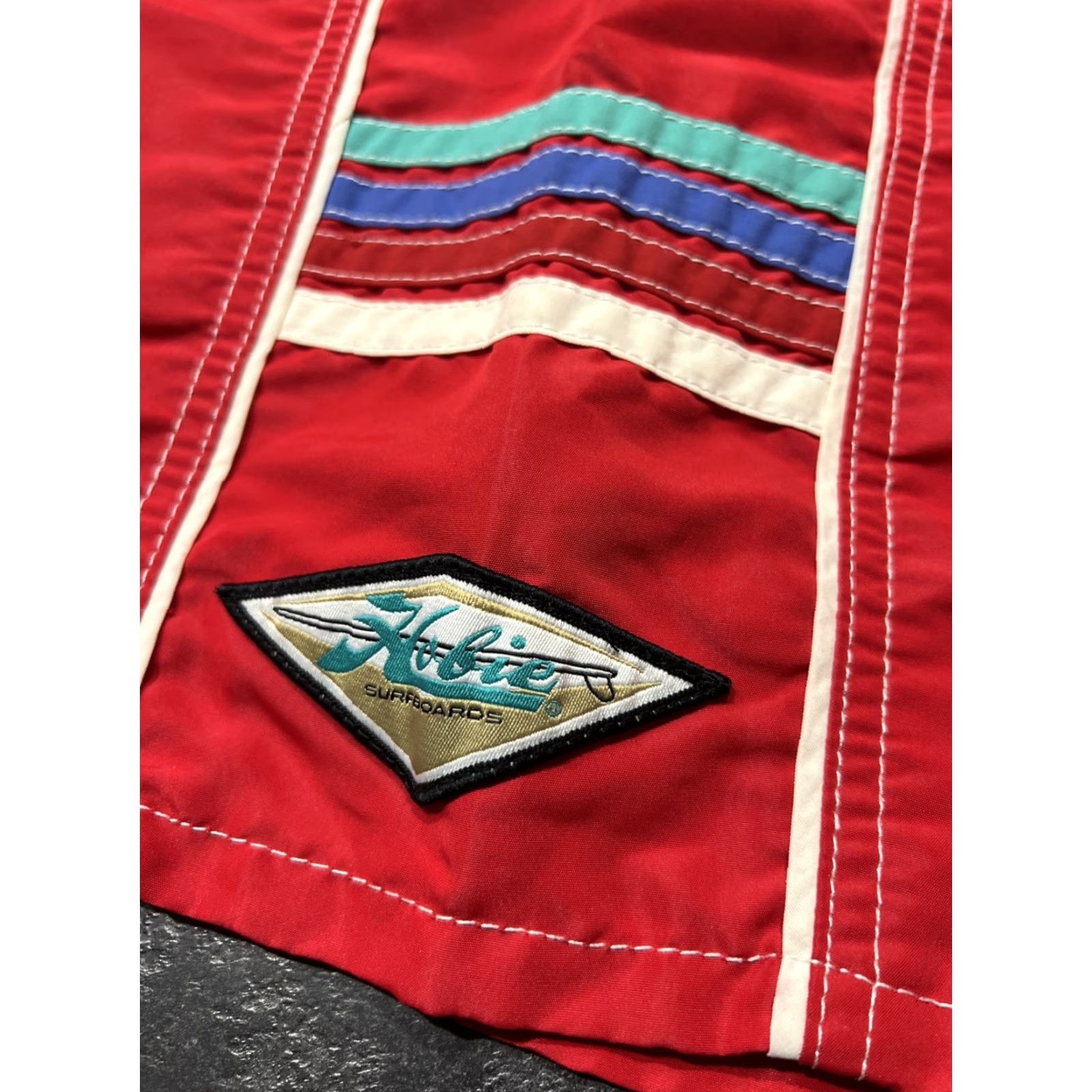 Vintage Hobie Board Shorts 38 Red Stripes Classic Hobie 38 Men Surfing Board Shorts Red Stripes Adult Regular Men's Garment Bottom Nylon Polyester 100% Nylon Size US 38 / EU 54 - 4 Thumbnail