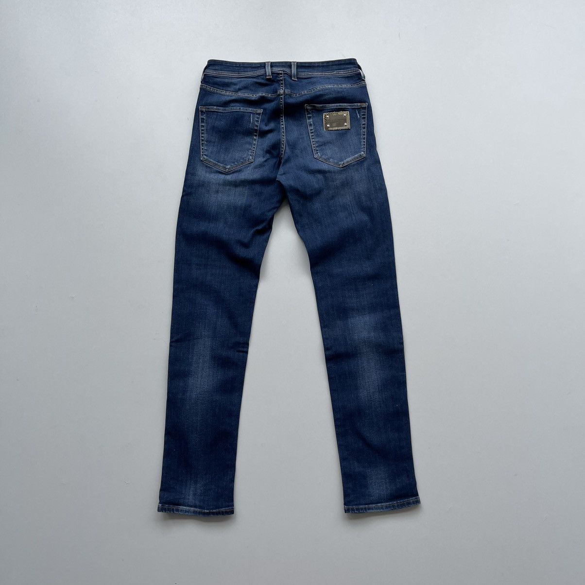 Dolce & Gabbana Dolce & Gabbana Leopard Logo Distressed Straight Jeans Blue Size 32" / US 10 / IT 46 - 3 Thumbnail