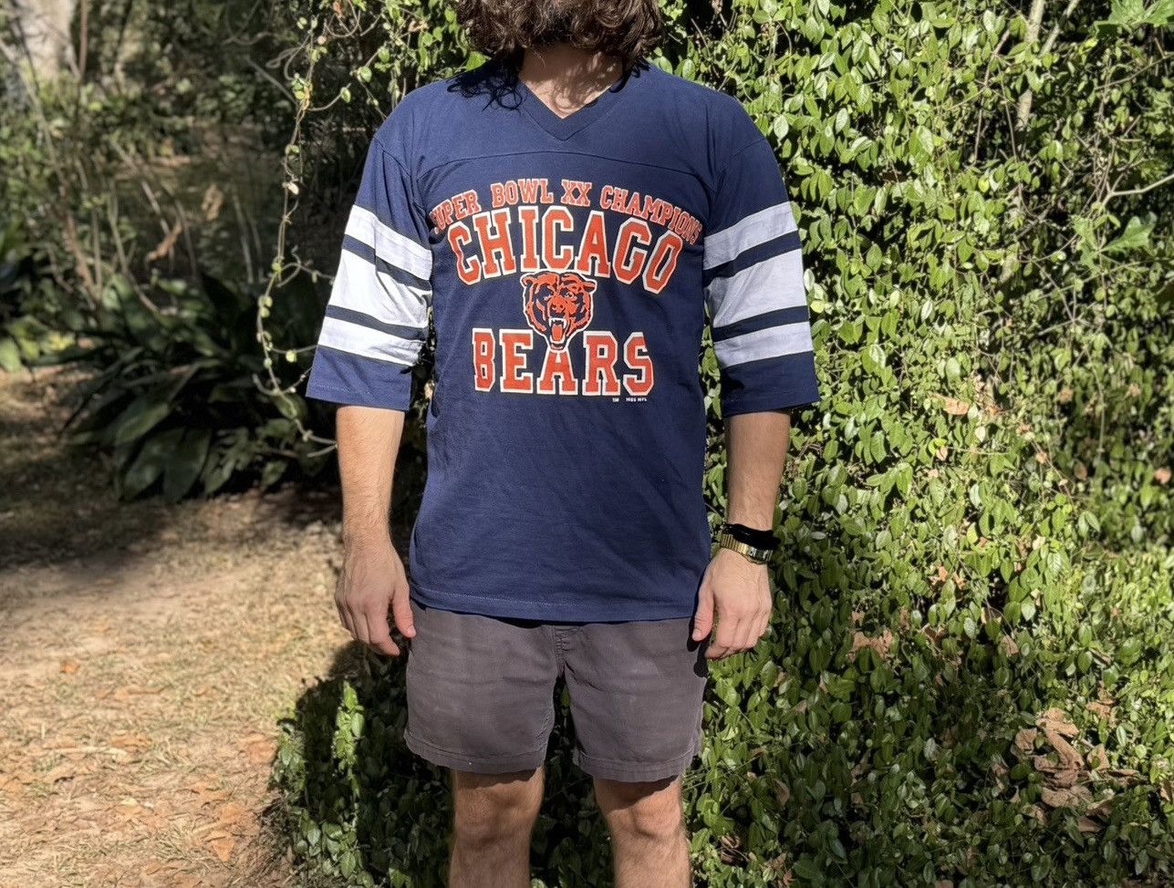 Vintage Vintage 1985 Chicago Bears Super Bowl Championship Shirt Size US L / EU 52-54 / 3 - 1 Thumbnail