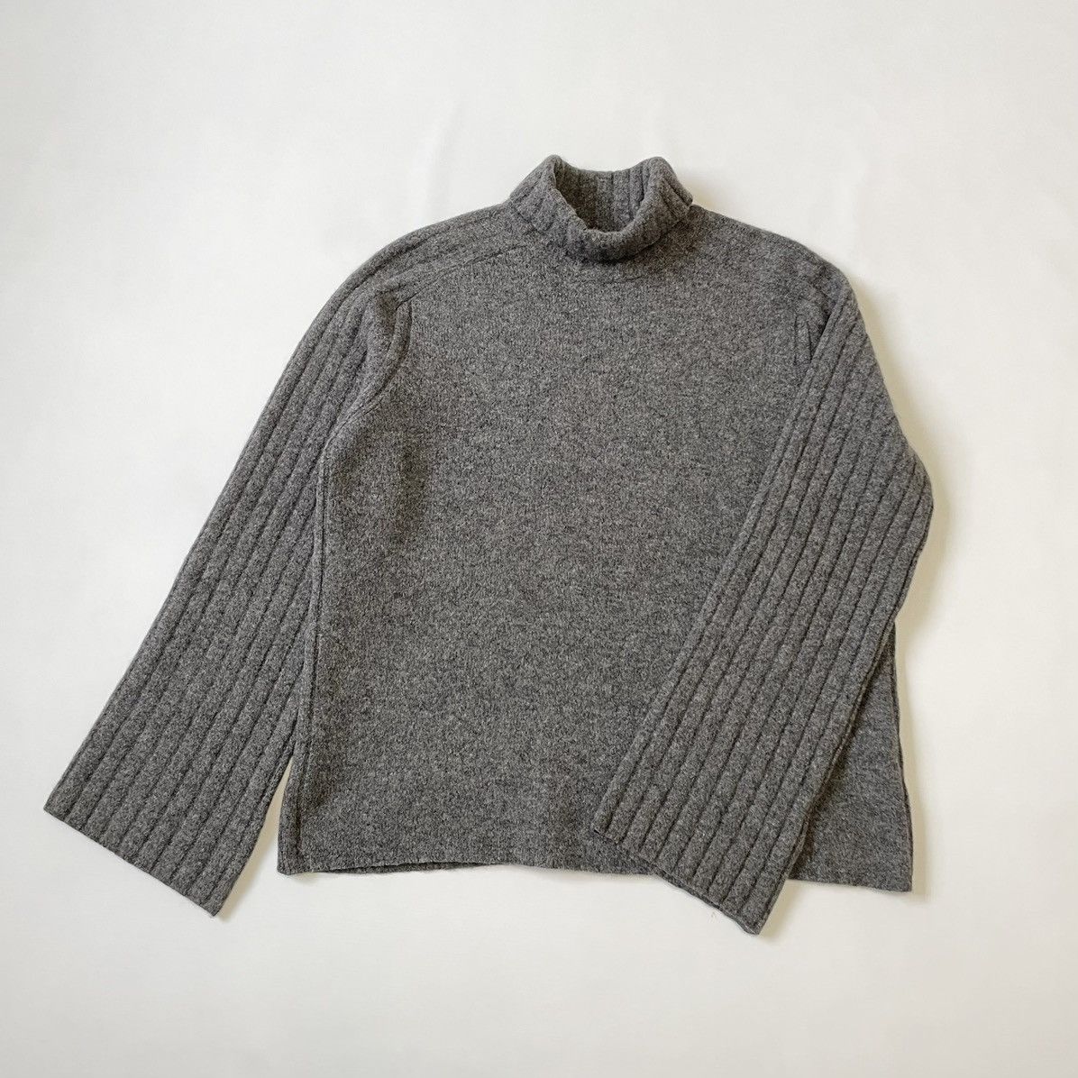 Dries Van Noten Boxy Fit Felted Gray Wool Sweater Size US M / EU 48-50 / 2 - 1 Thumbnail