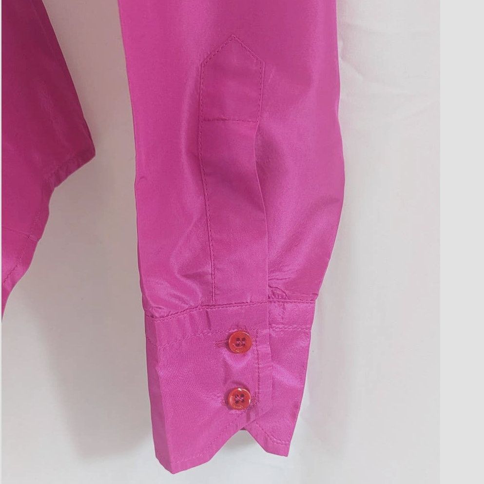Etro ETRO Pink Fuchsia Silk Button Women's Toop sz 40 Milano Size M / US 6-8 / IT 42-44 - 5 Thumbnail