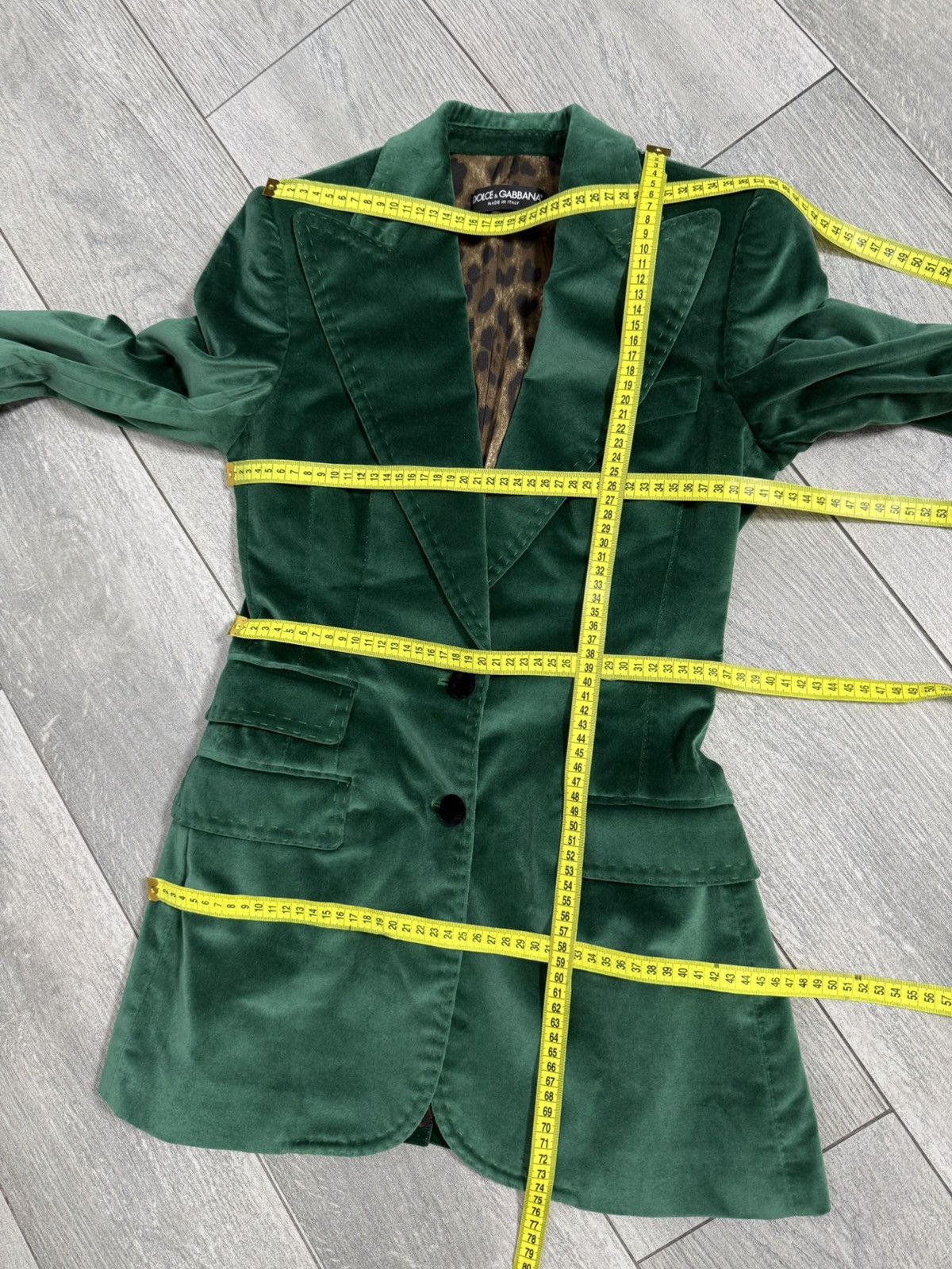 Dolce & Gabbana Dolce & Gabbana Velour Trouser Suit Green IT 40-42 US 4-6 Size XS / US 0-2 / IT 36-38 - 21 Thumbnail