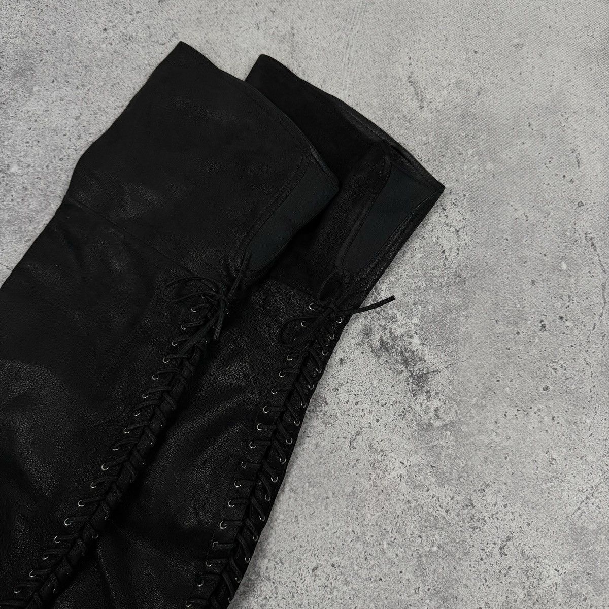 Miu Miu Rare MIU MIU Early 2000s Overknee Lace Up Leather Boots Size US 10 / IT 40 - 6 Thumbnail