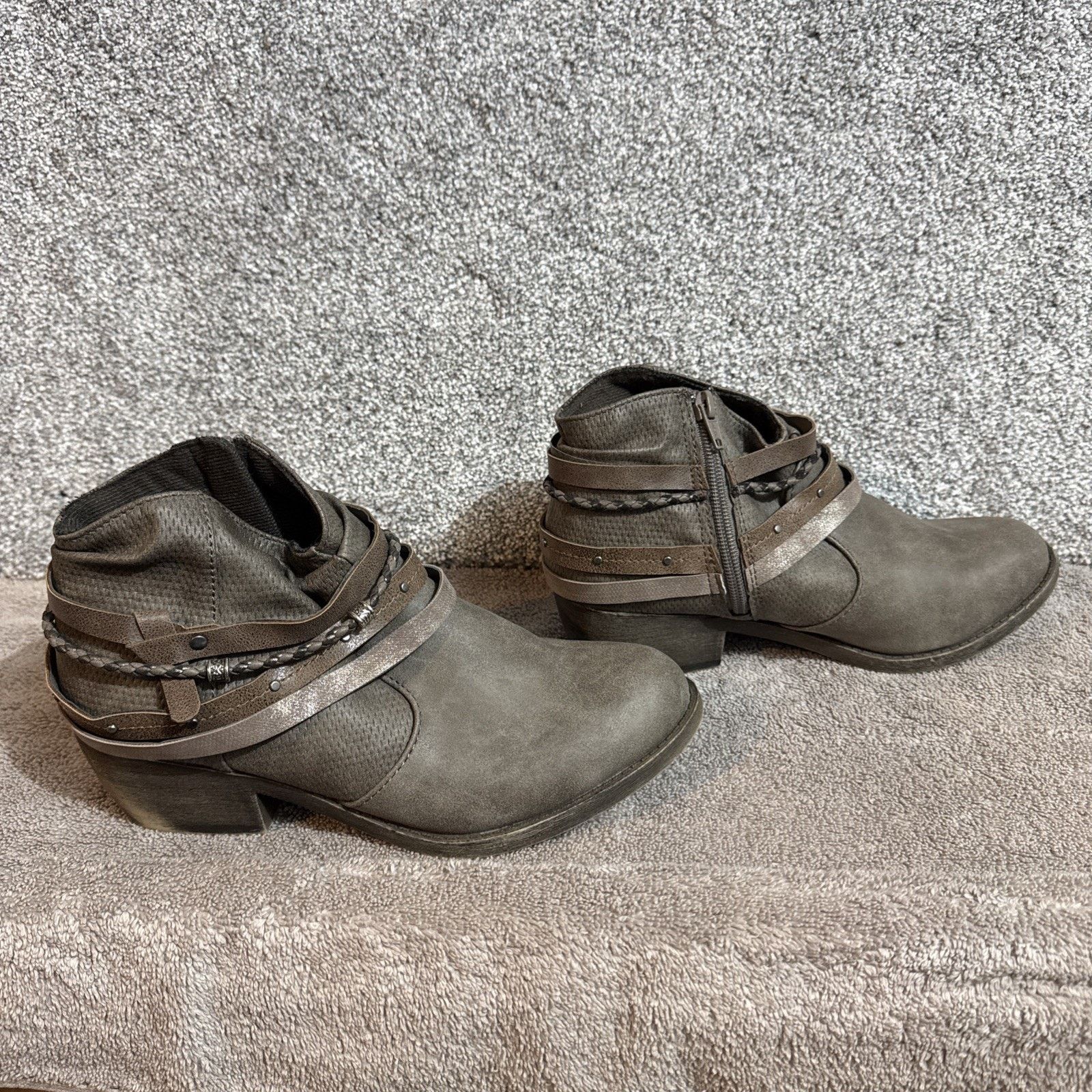 Other Retro Y2K SO Ankle Boots Womens 8 Boho Biker Faux Leather Size US 8 / IT 38 - 1 Thumbnail