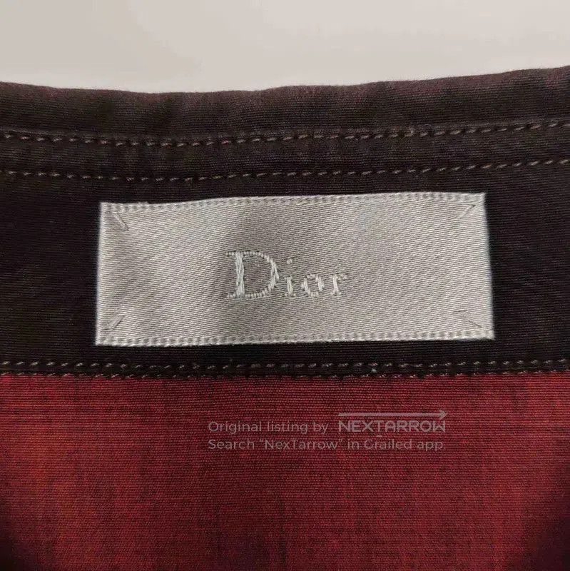 Dior Dior Red Cotton Men's Long Sleeve Shirt . Size US M / EU 48-50 / 2 - 3 Thumbnail
