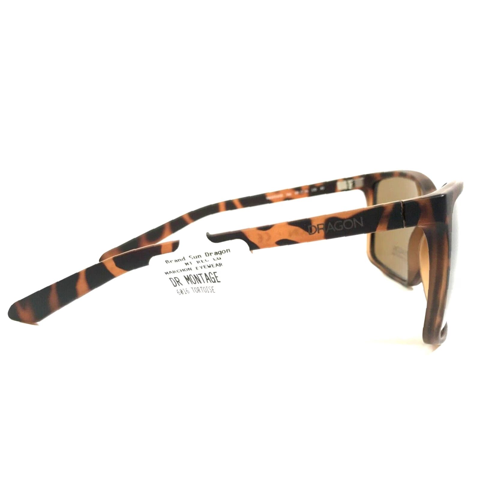 VINTAGE Dragon Sunglasses Men Square Tortoise Shell Brown UV400