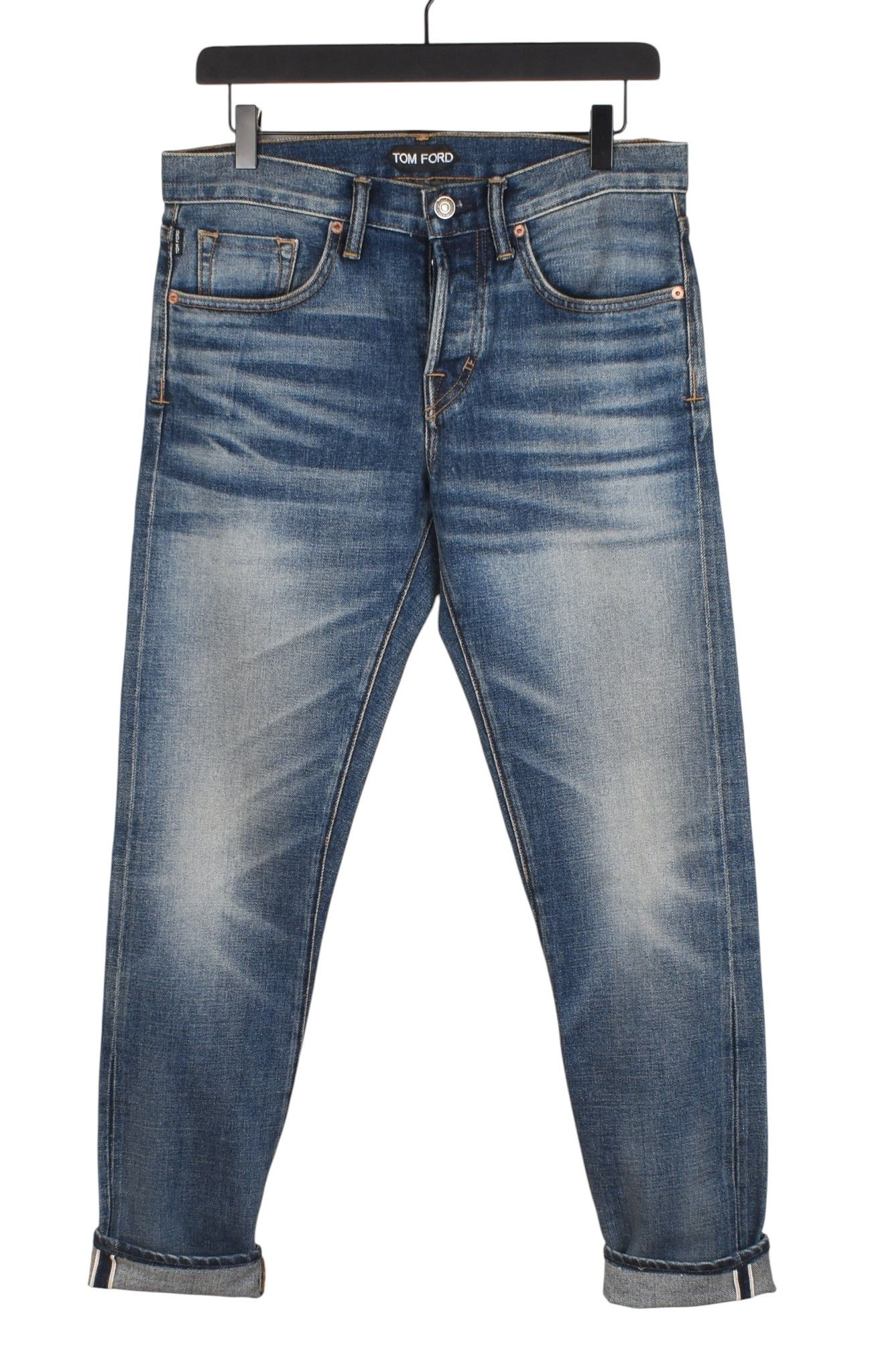 Tom Ford Tom Ford Selvage Selvedge Men Slim Fit Stretch Jeans Size US 30 / EU 46 - 1 Thumbnail