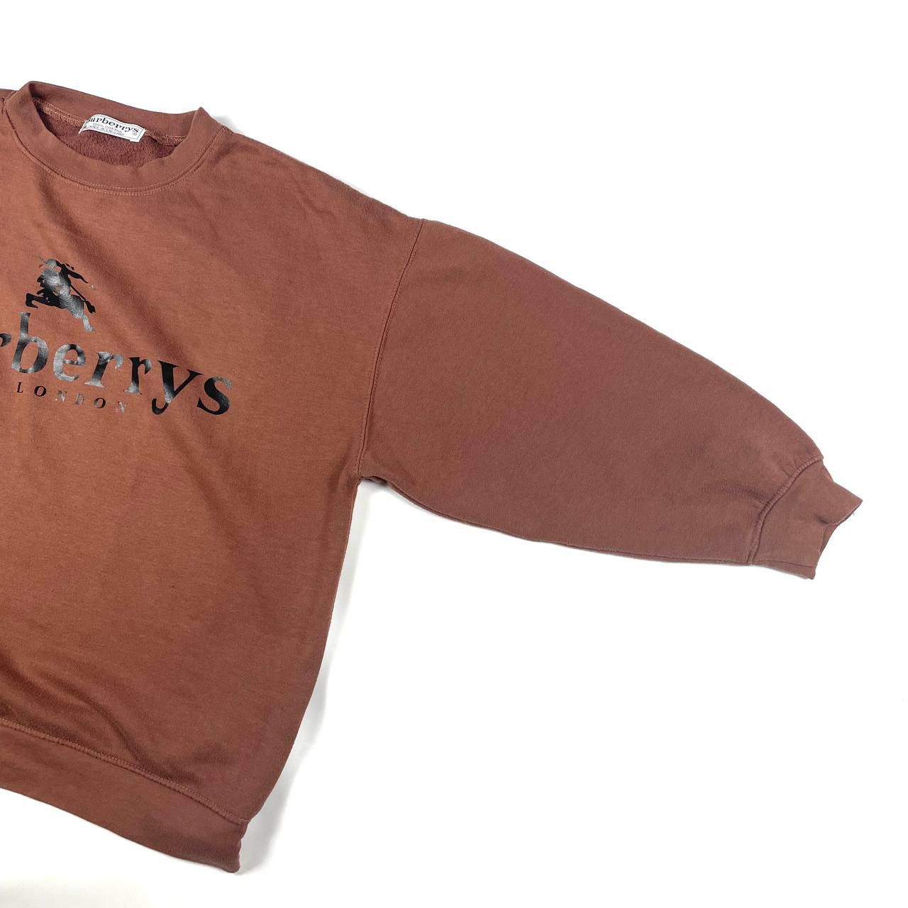 Burberry Rare Brown Burberrys Big Logo Sweatshirt Size: M - L Size US M / EU 48-50 / 2 - 3 Thumbnail