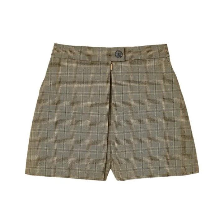 Sandro Sandro Plaid High-Waisted Shorts for Women 0079 Size 38" / US 16 / IT 52 - 1 Thumbnail