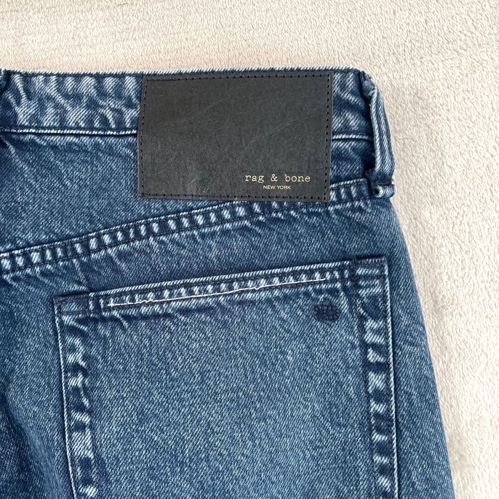 Rag & Bone rag & bone Maya High Rise Ankle Wide Leg Jeans Bride Trails Women 27 5-Pocket Denim Blue Medium Wash Button Fly Distressed? Relaxed Size ONE SIZE - 6 Thumbnail