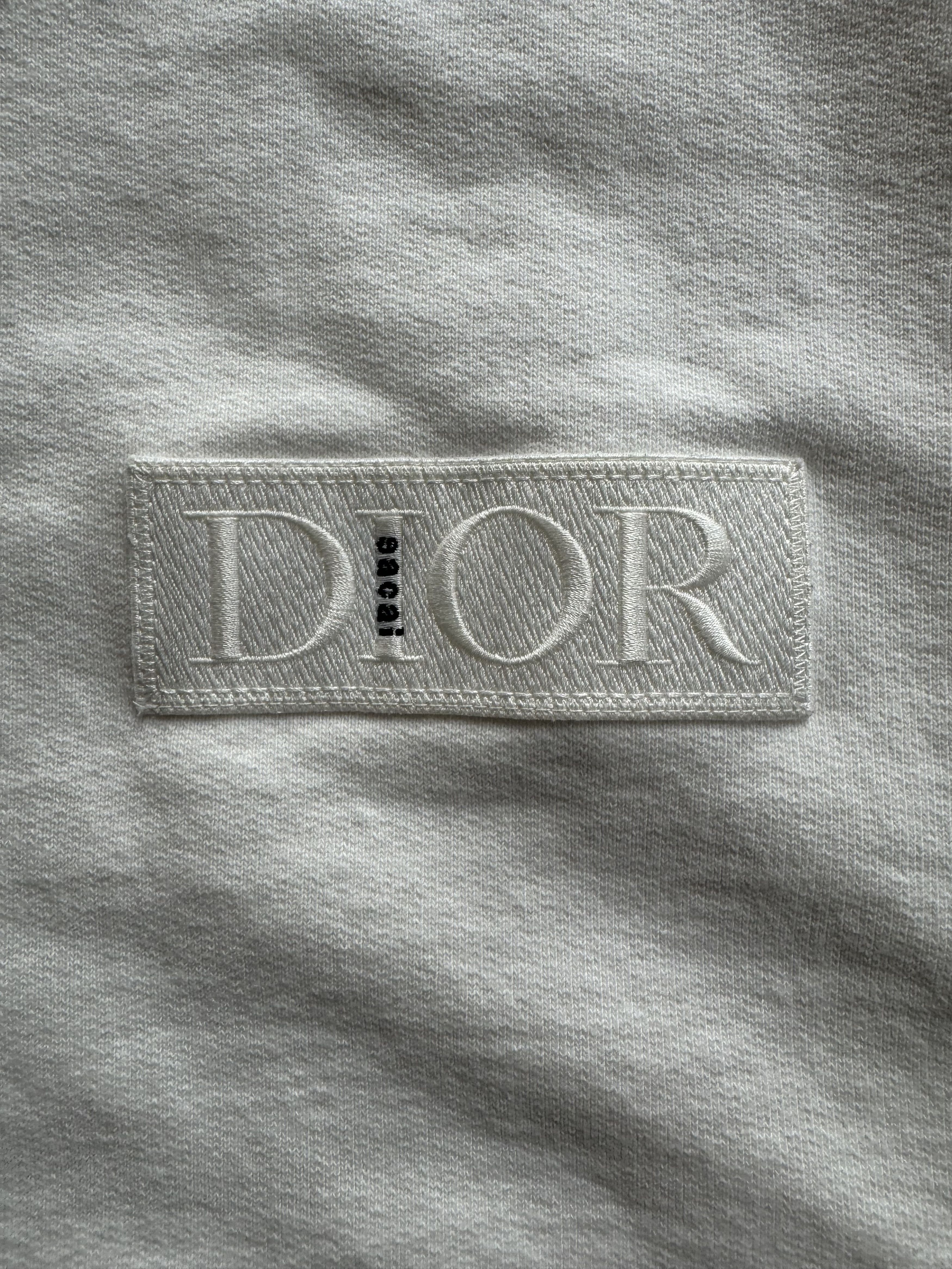 Dior × Sacai Dior Sacai White Embroidered Patch Sweater Size US L / EU 52-54 / 3 - 3 Thumbnail