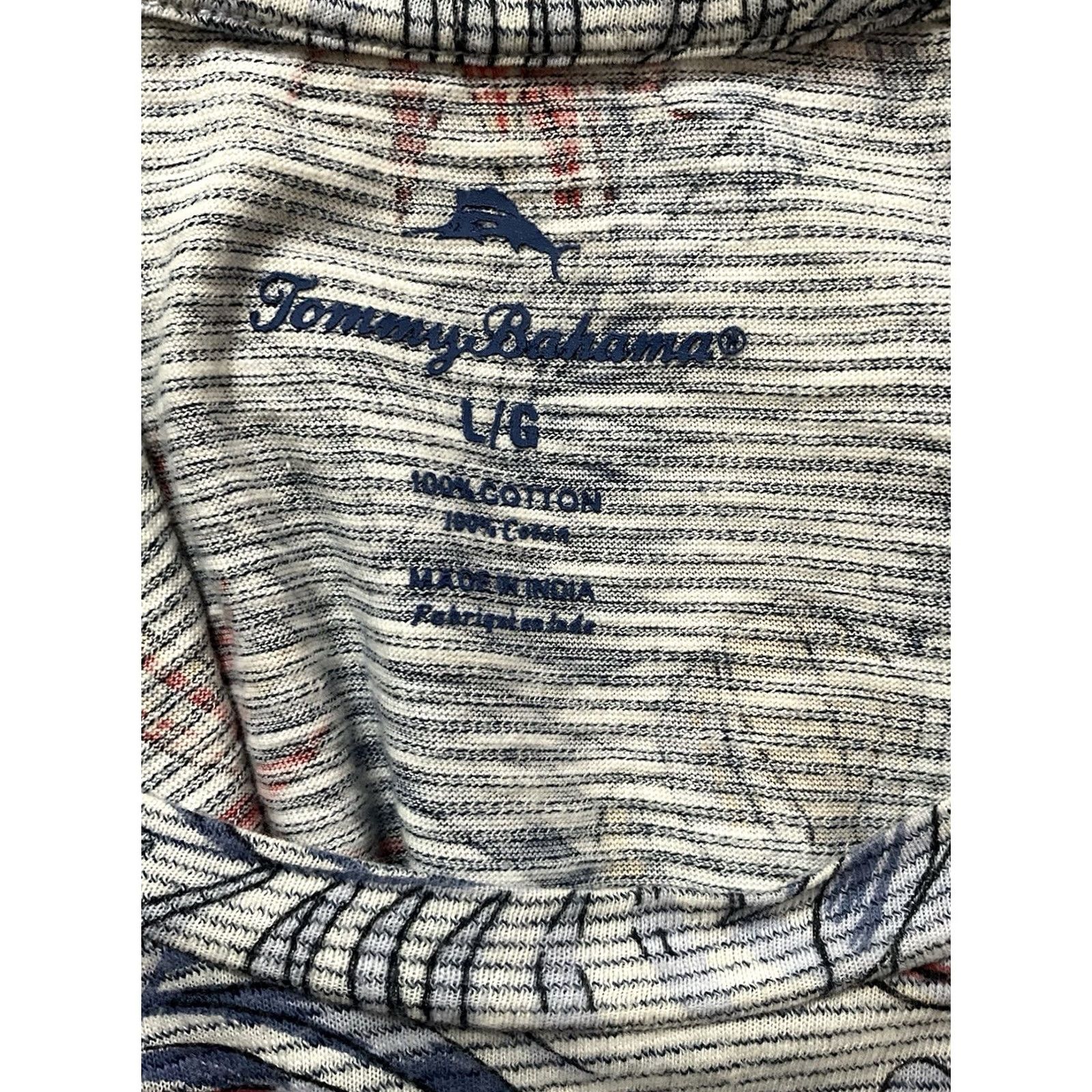 Tommy Bahama VINTAGE Tommy Bahama Men's Shirt Blue Floral Hawaiian Short Sleeve Button-Up Casual Travel Mens XL? Size US L / EU 52-54 / 3 - 6 Thumbnail