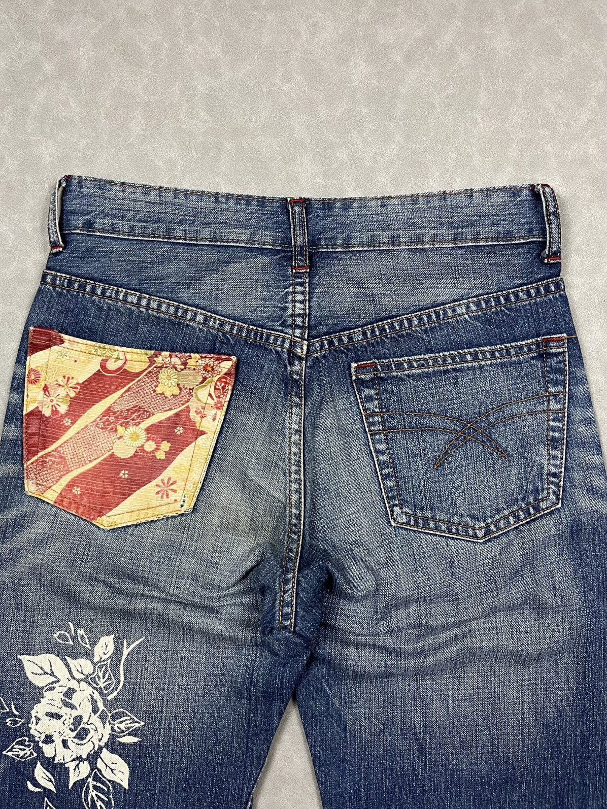 Takeo Kikuchi 90s Takeo Kikuchi floral denim pants Size US 31 - 10 Thumbnail