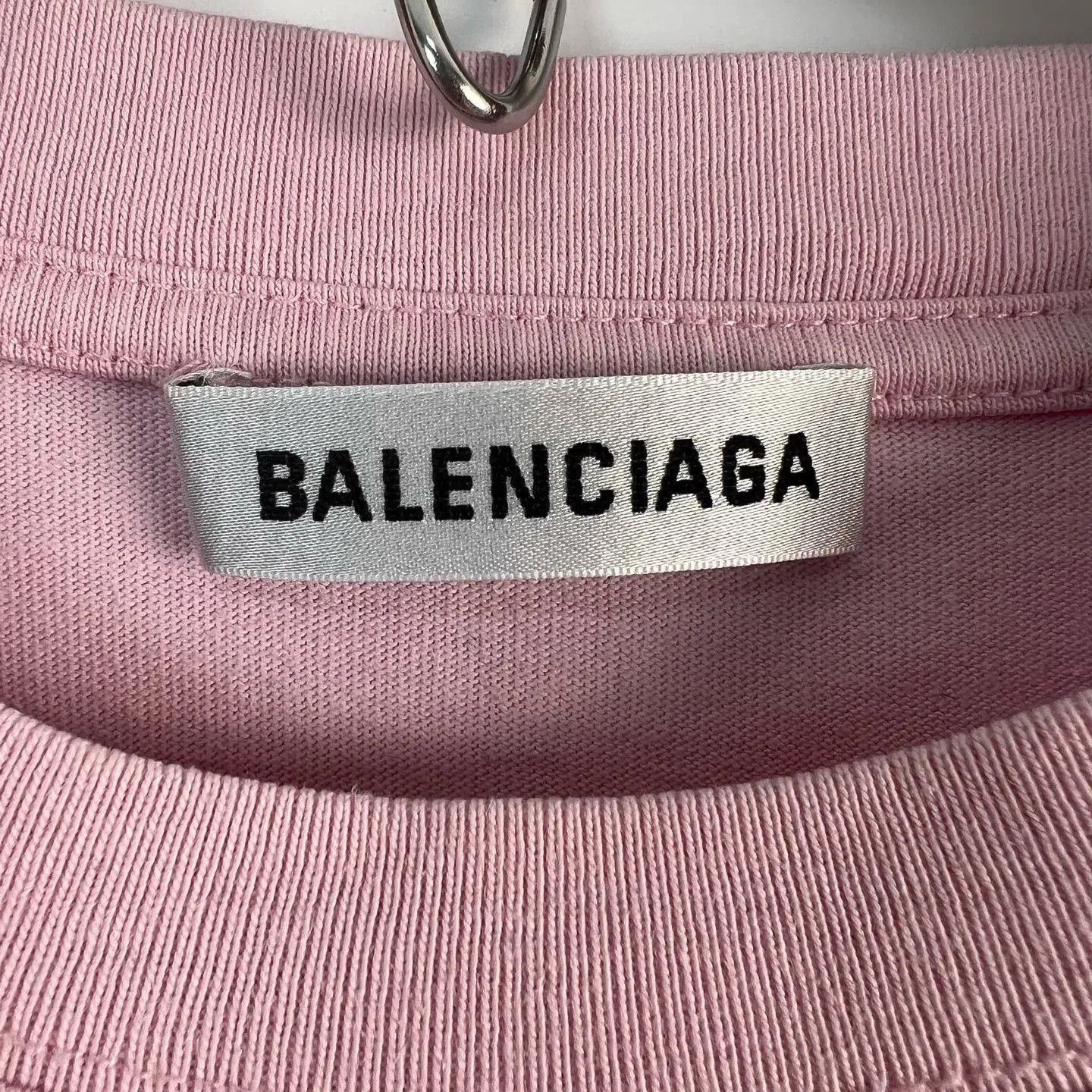 Balenciaga Balenciaga Pink Crew Neck Letter T-shirt. Size S / US 4 / IT 40 - 4 Thumbnail