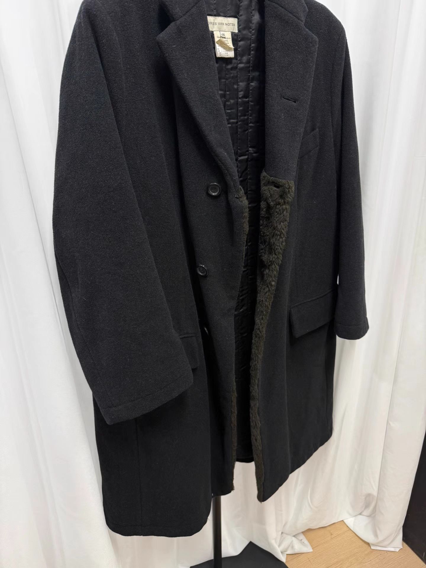 Dries Van Noten Dries Van Noten Lycra Era Furry Placket Oversized Coat K20 Size US S / EU 44-46 / 1 - 6 Thumbnail