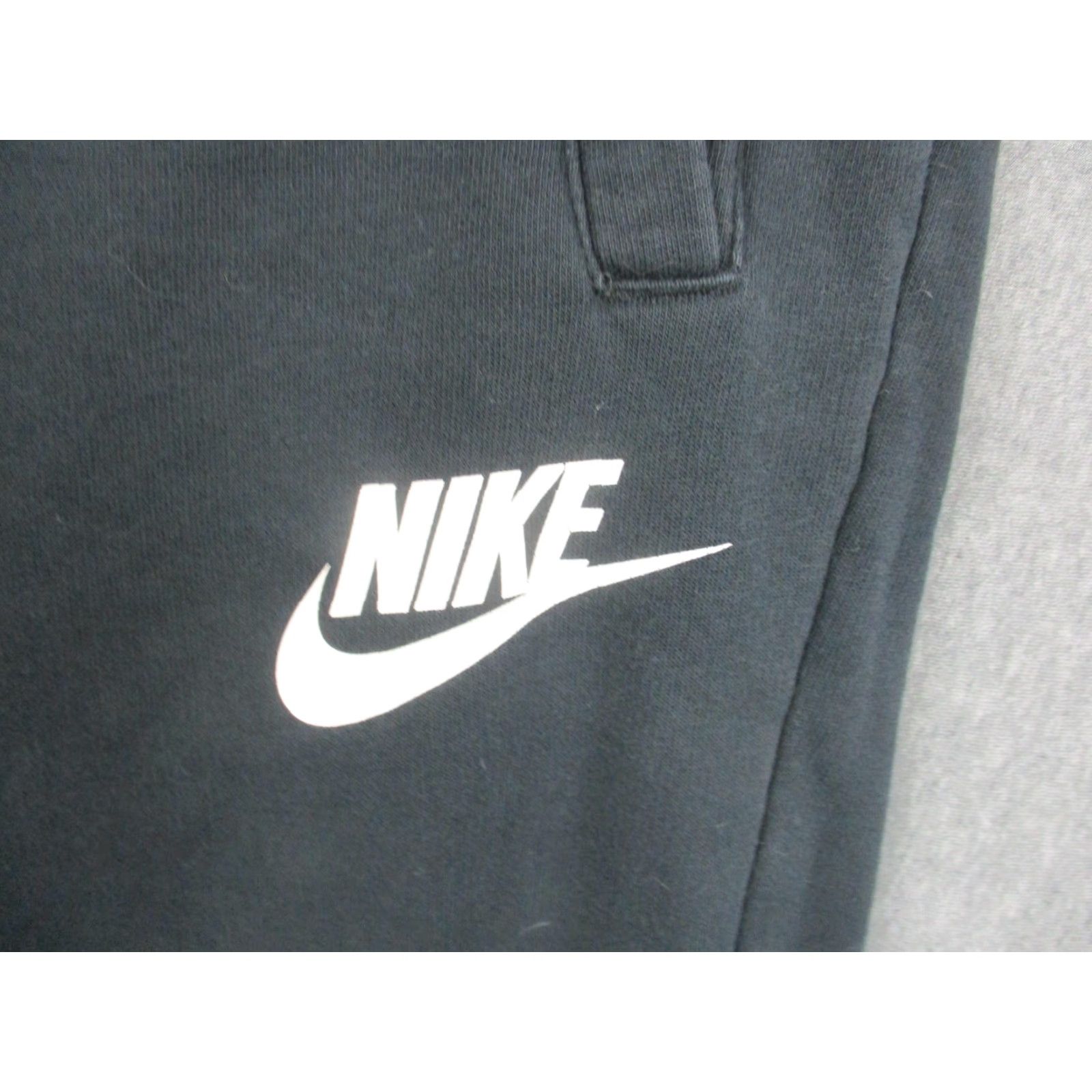 Nike Nike Sweatpants Mens M Black Joggers Fleece Cuffed AA1553-010 Swoosh Logo Pockets Drawstring Elastic Waist 29in Inseam Size US 31 - 2 Thumbnail