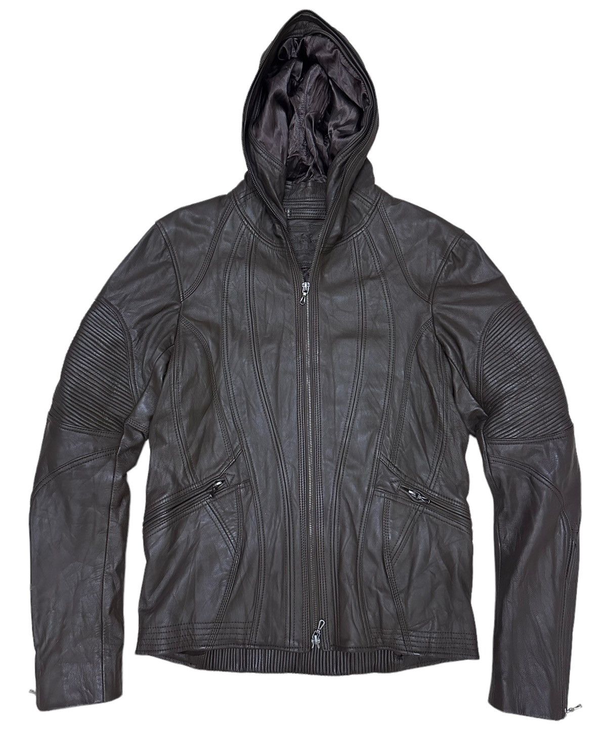 GOA RARE ‼️ Goa Archive Goat Leather Full Zipper Hooded Jacket Size US S / EU 44-46 / 1 - 2 Thumbnail