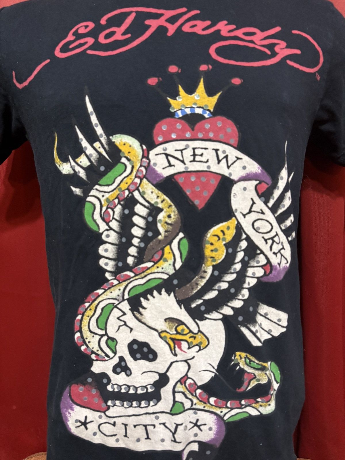 Ed Hardy Vintage Ed Hardy New York City Tee Christian Audigier Grail Size US S / EU 44-46 / 1 - 2 Thumbnail