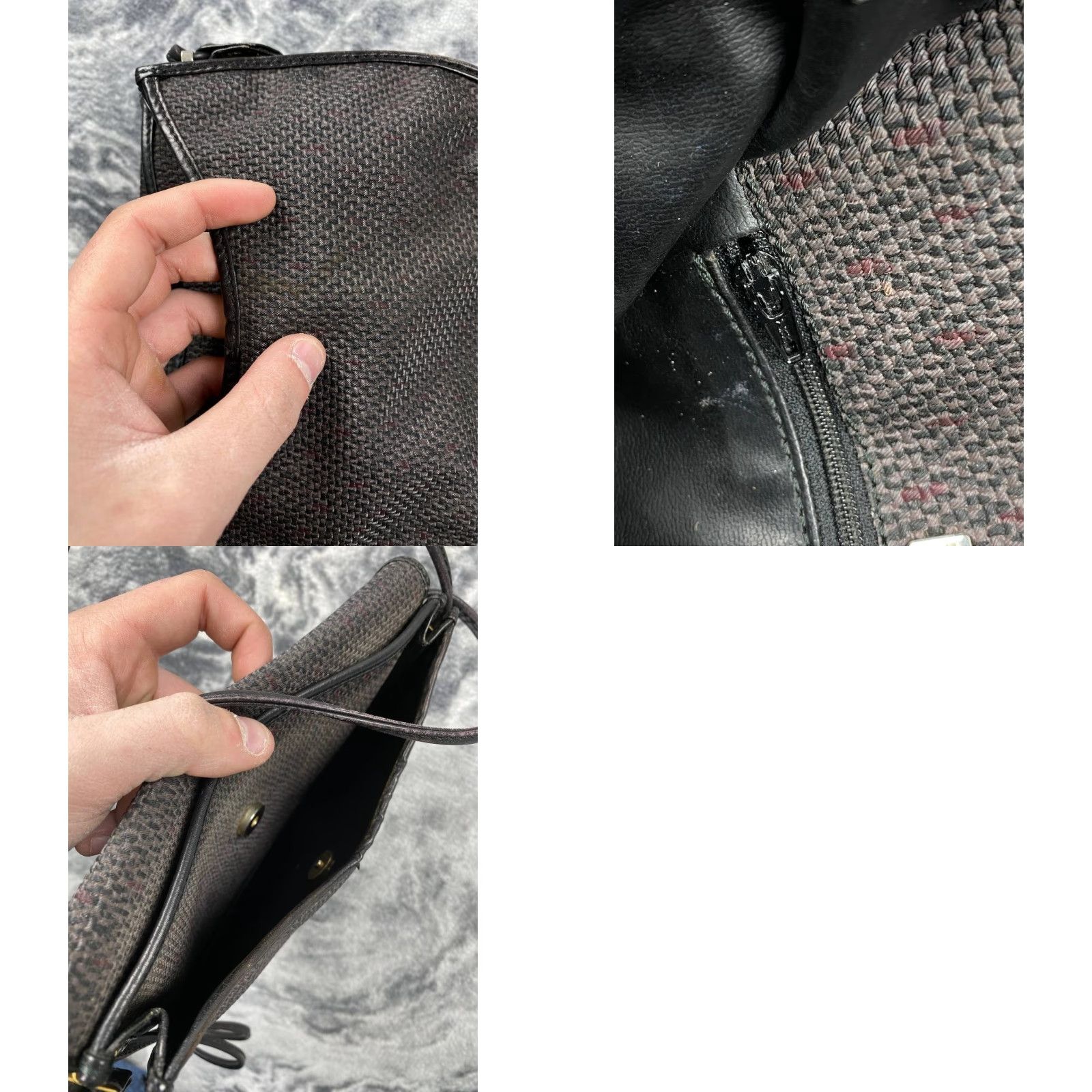 Yves Saint Laurent Yves Saint Laurent YSL Shoulder Bag Metal Logo Women Black Small Leather Gold-Plated Hardware Size ONE SIZE - 10 Thumbnail