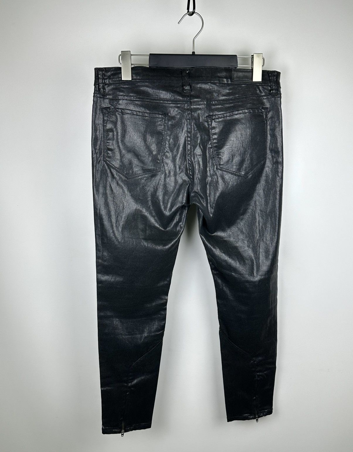 Allsaints All Saints Spitalfields Pants Women 32 Black Coated Low Rise Size 32" / US 10 / IT 46 - 4 Thumbnail