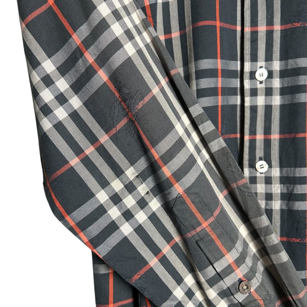 Burberry × Vintage Vintage Burberrys Black Label Nova Check Logo Monogram Shirt Size US M / EU 48-50 / 2 - 4 Thumbnail