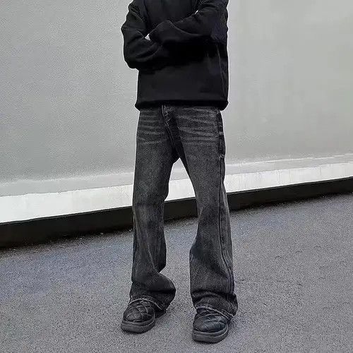 Jean Washed Black Stacked Denim Jeans Size US 32 / EU 48 - 4 Thumbnail