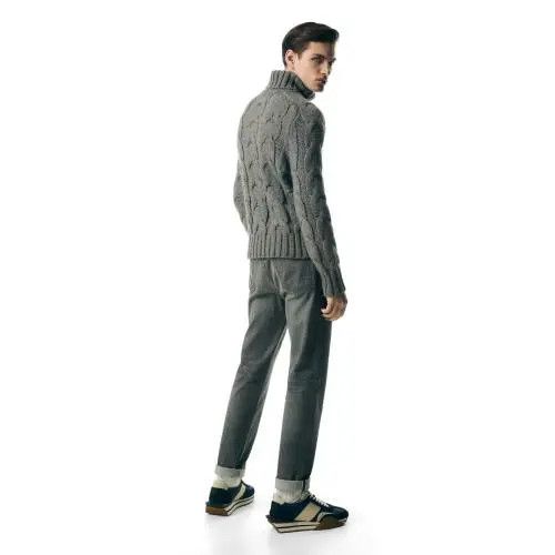 Tom Ford o1loc1c1224 KRL005 Turtleneck Sweater in Grey Size US L / EU 52-54 / 3 - 3 Thumbnail