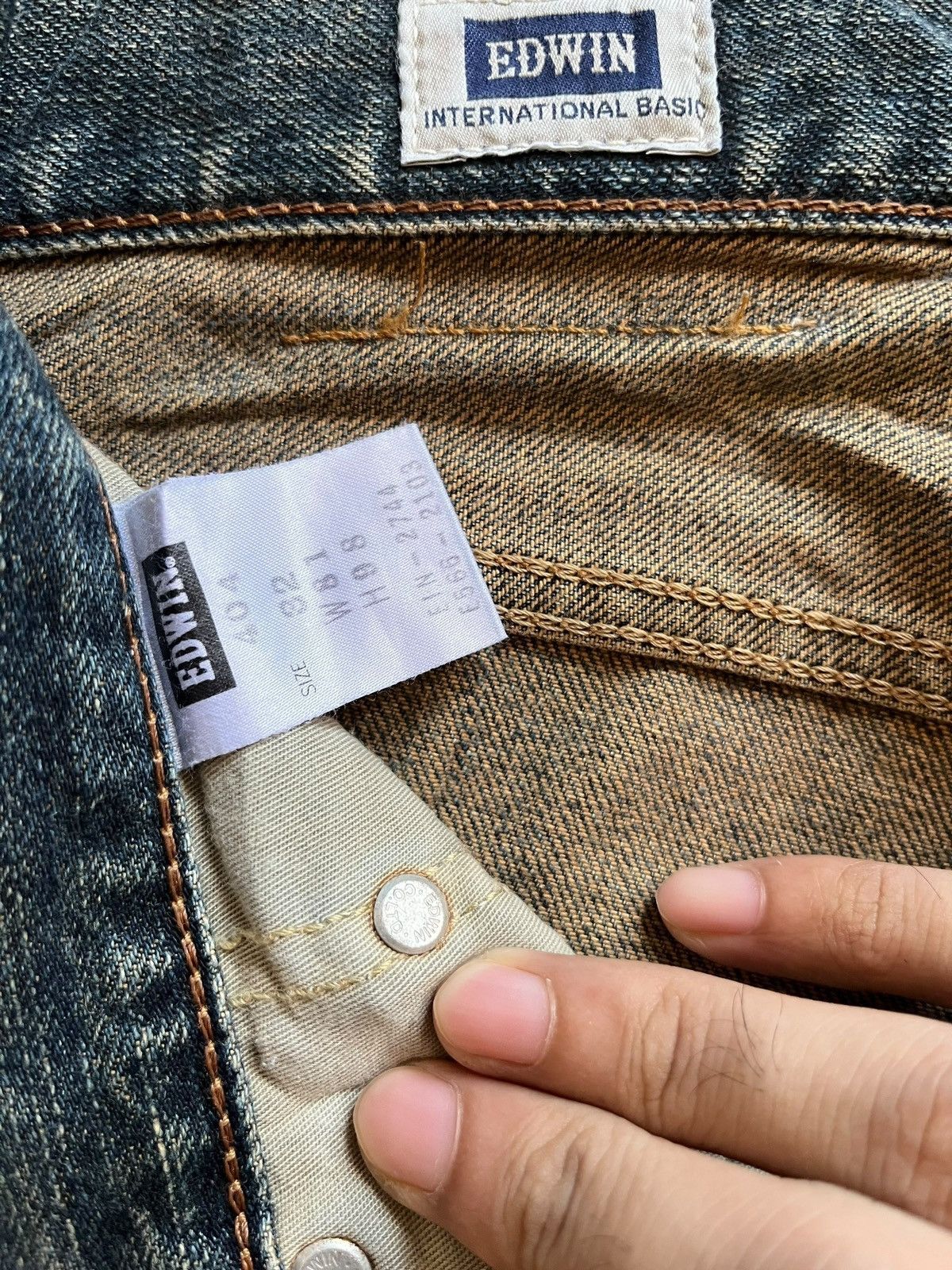 Edwin Vintage Japanese Edwin Mud Wash Style Baggy Jeans Size US 32 / EU 48 - 9 Thumbnail