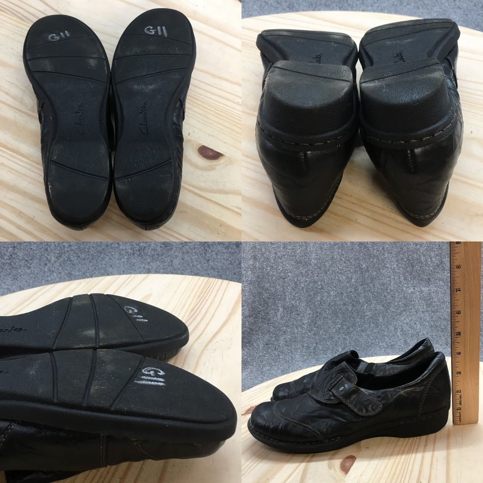 Clarks Clarks Loafer Womens 9M Black Carol Round Toe Slip On Casual Leather Shoes 67196 Size US 9 / IT 39 - 8 Thumbnail
