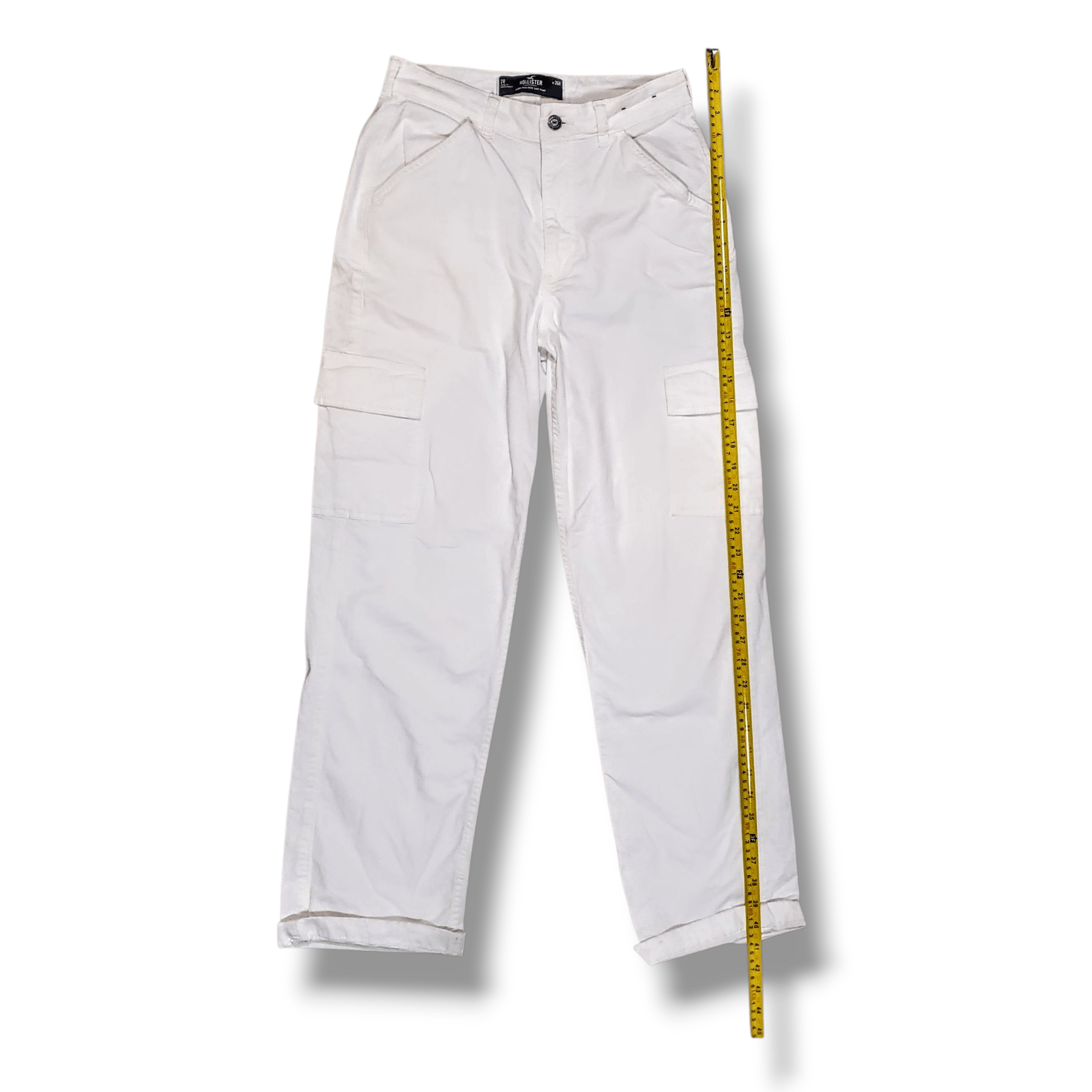 Hollister Hollister Size 2 PRISTINE White High-Rise DAD PANTS Winter Size 27" / US 4 / IT 40 - 4 Thumbnail